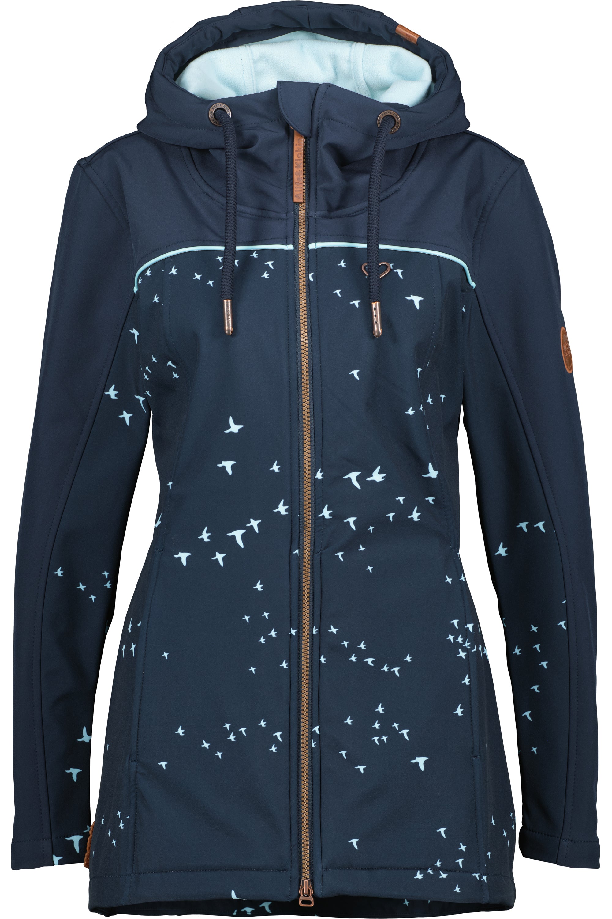 LoreneAK B Winterjacke Damen mit Muster Dunkelblau