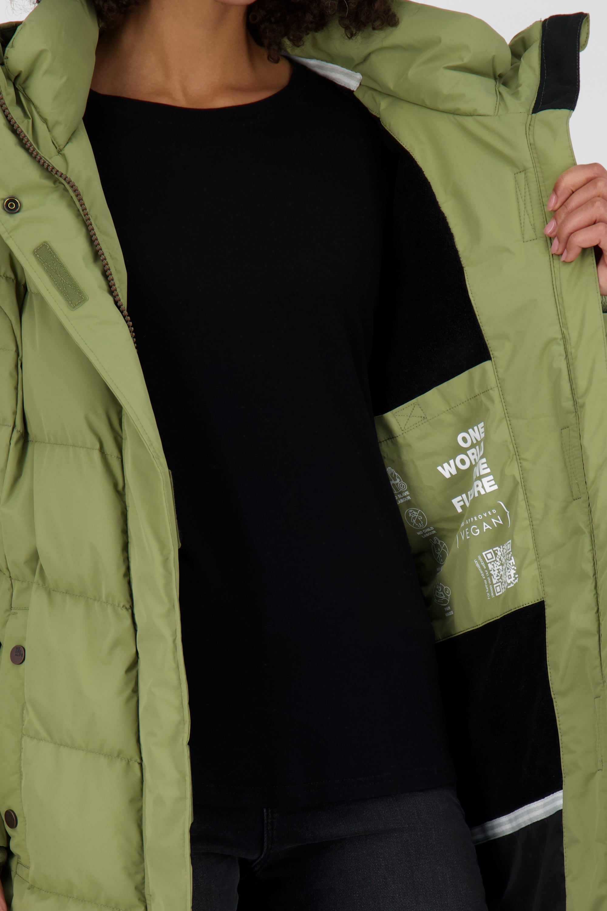JuaAK A Winterjacke Damen Grün