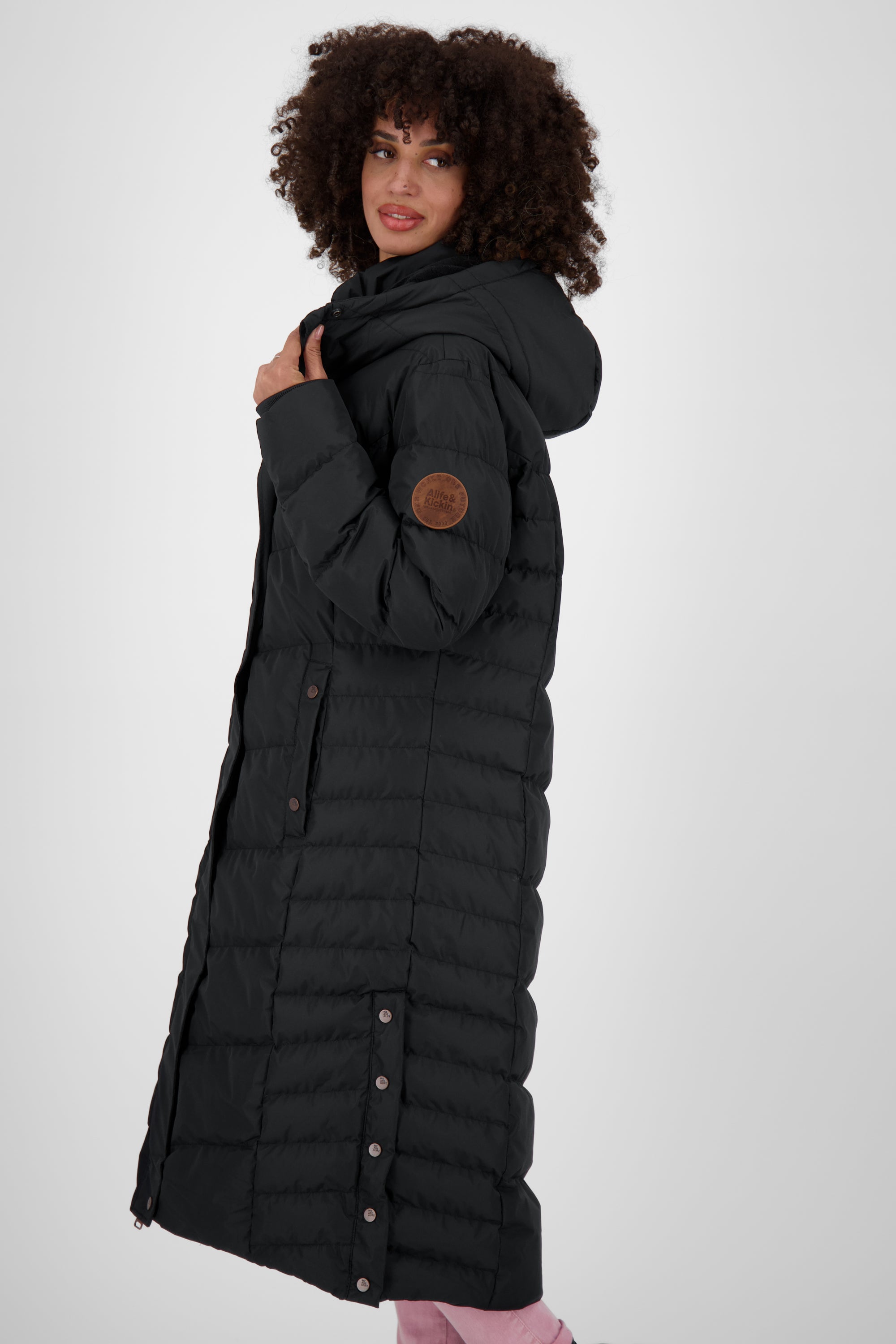 JuaAK A Winterjacke Damen Schwarz