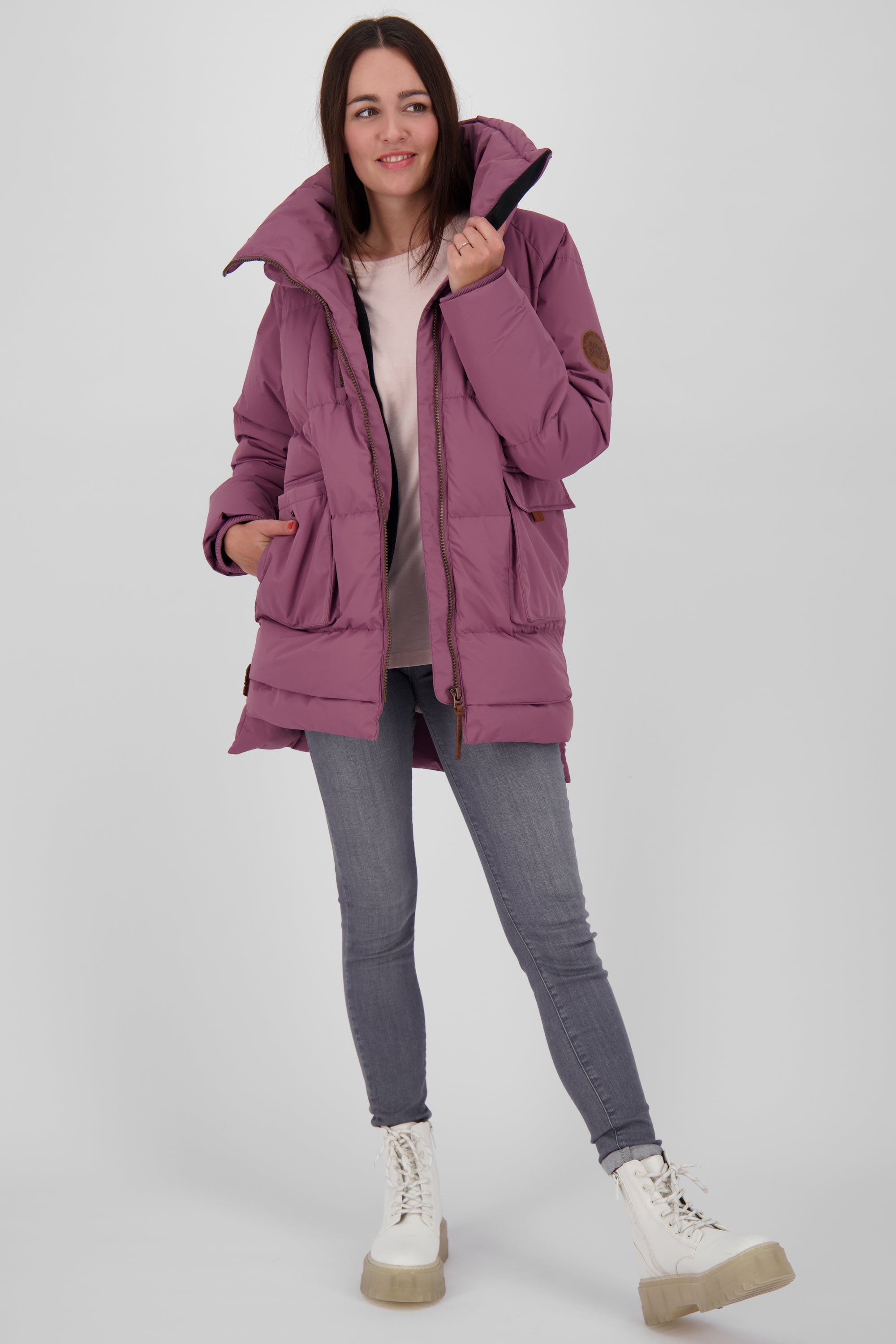 AnitaAK A Winterjacke Damen Violett