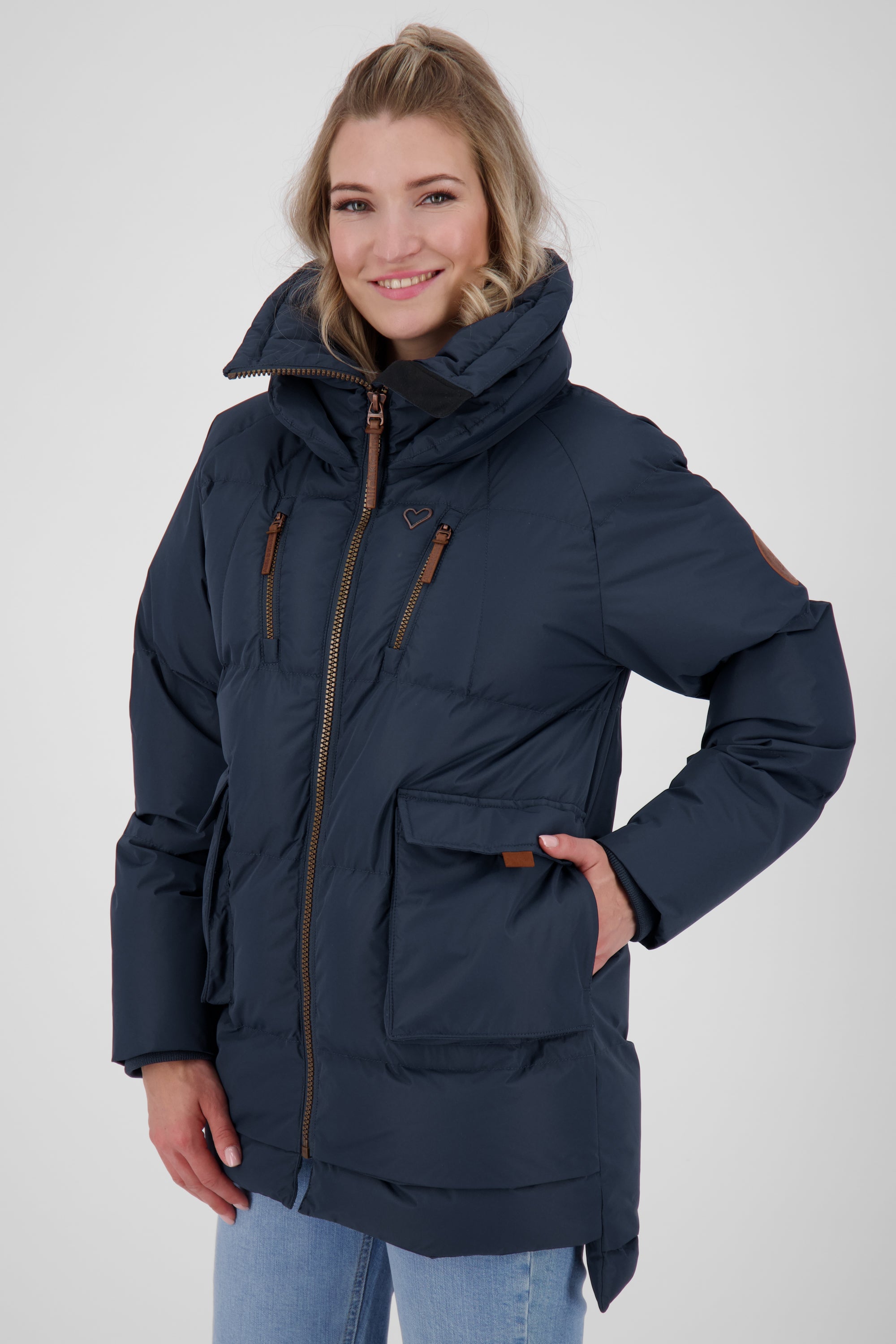 AnitaAK A Winterjacke Damen Dunkelblau