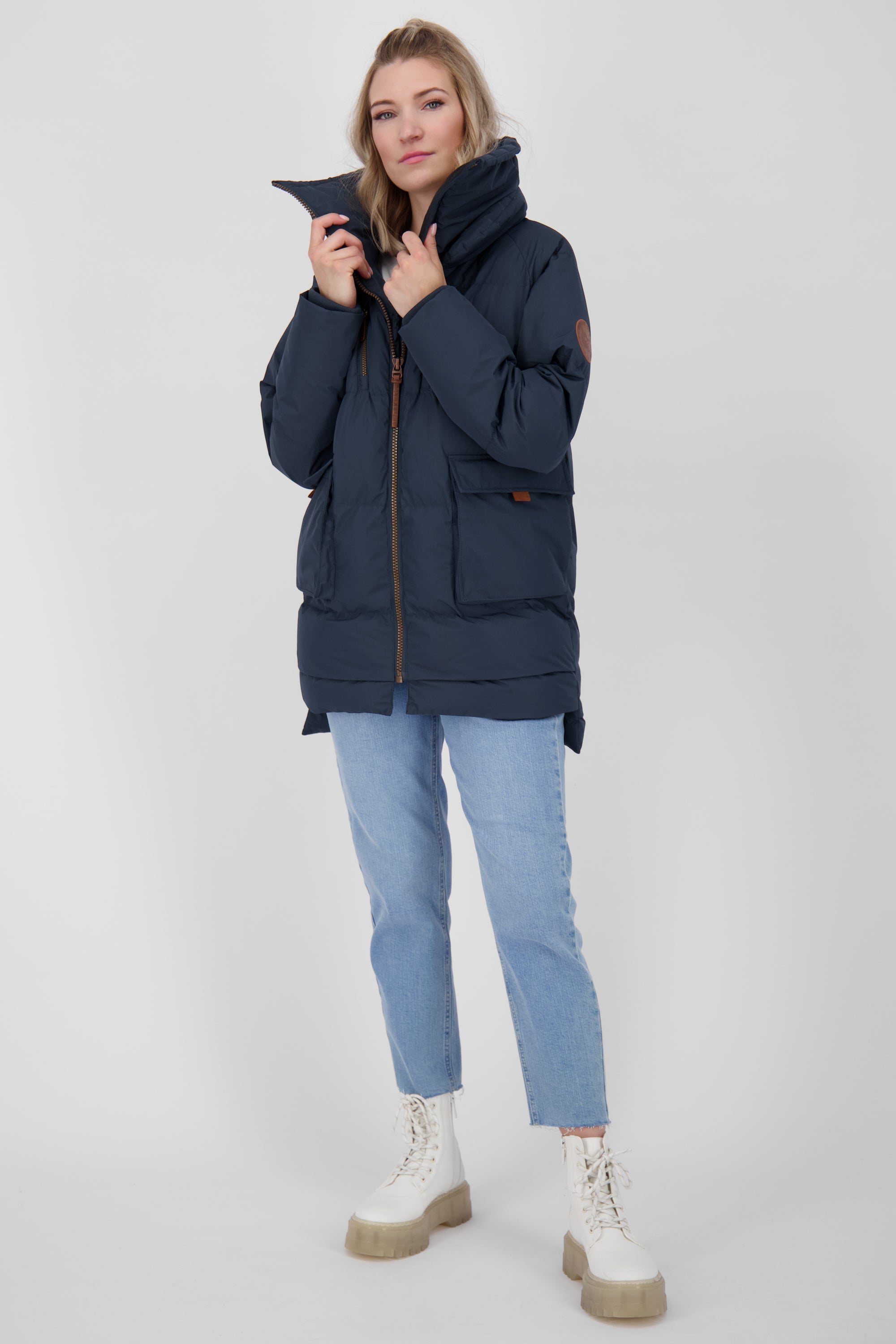 AnitaAK A Winterjacke Damen Dunkelblau