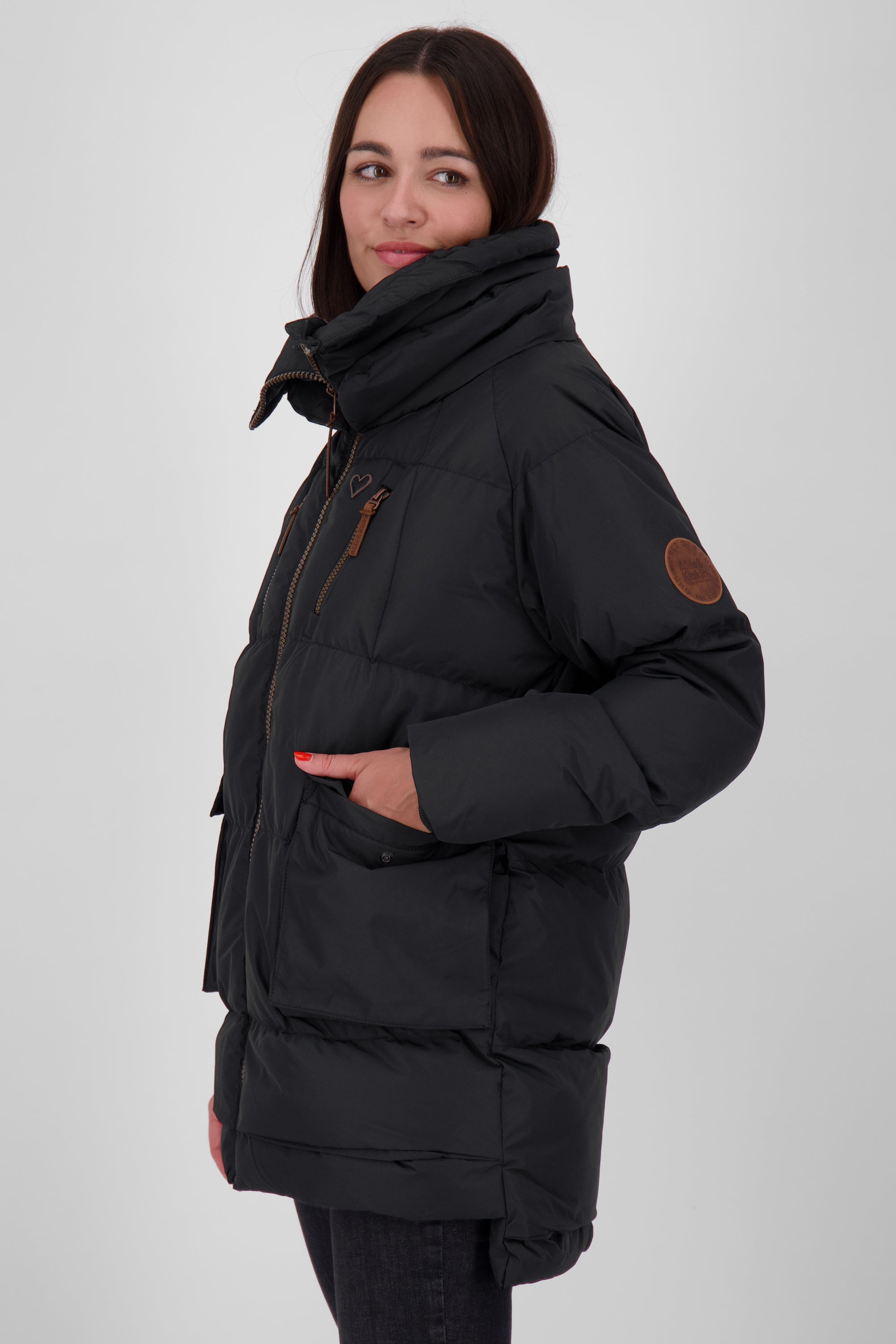 AnitaAK A Winterjacke Damen Schwarz