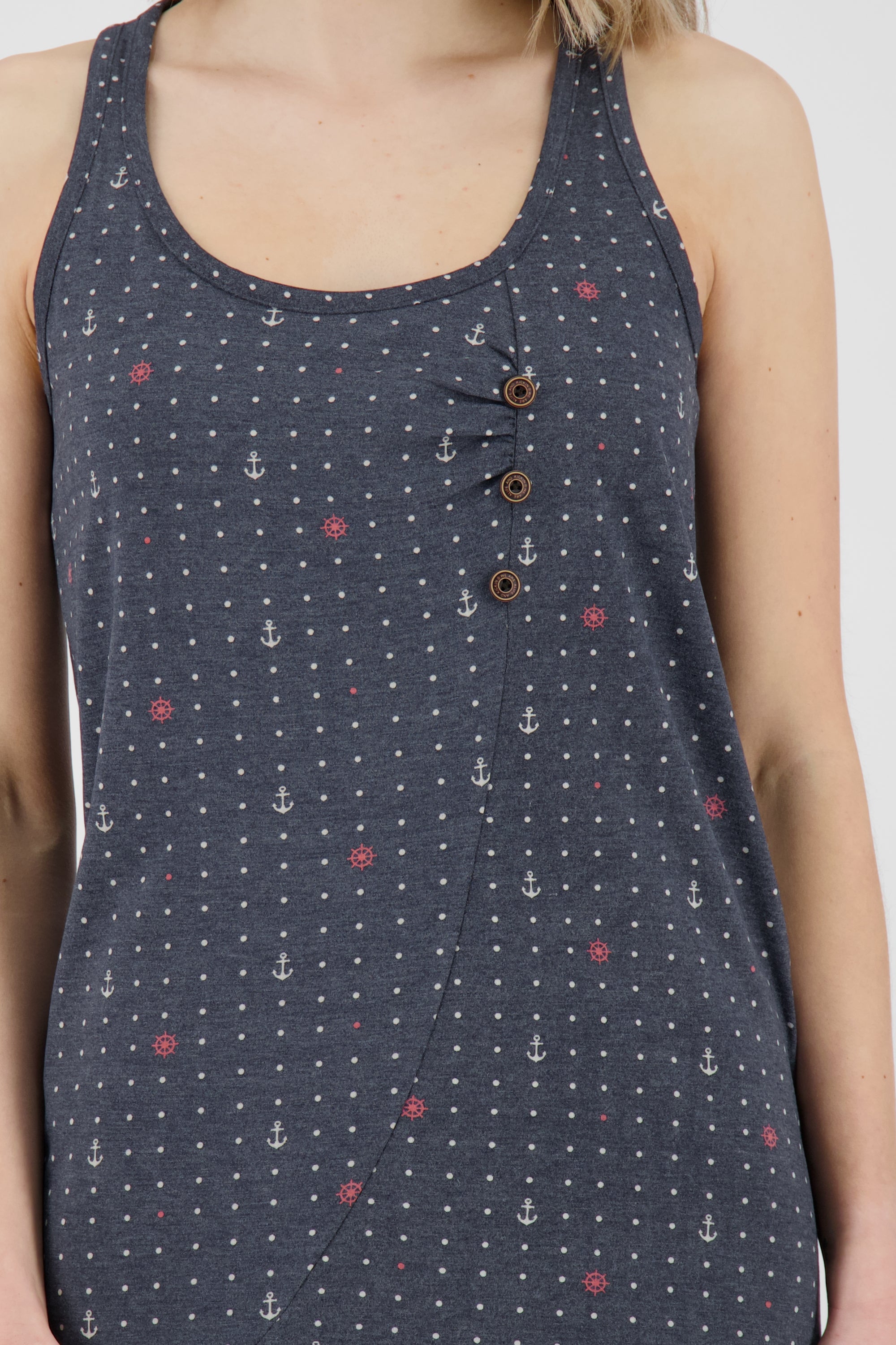 Alife and Kickin CamyAK B - Gemustertes Kleid für Deine Freizeitaktivitäten Dunkelblau