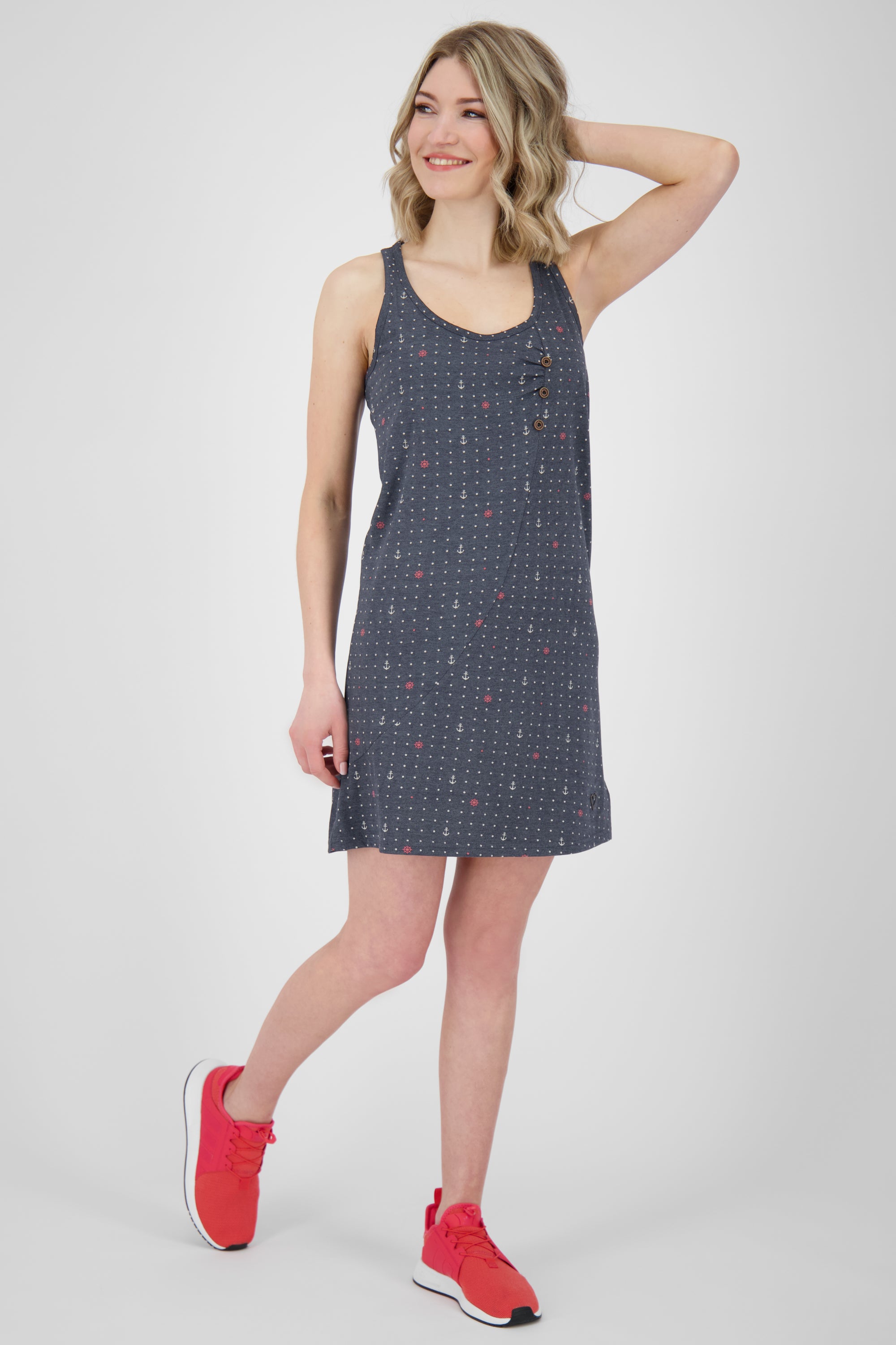 Alife and Kickin CamyAK B - Gemustertes Kleid für Deine Freizeitaktivitäten Dunkelblau