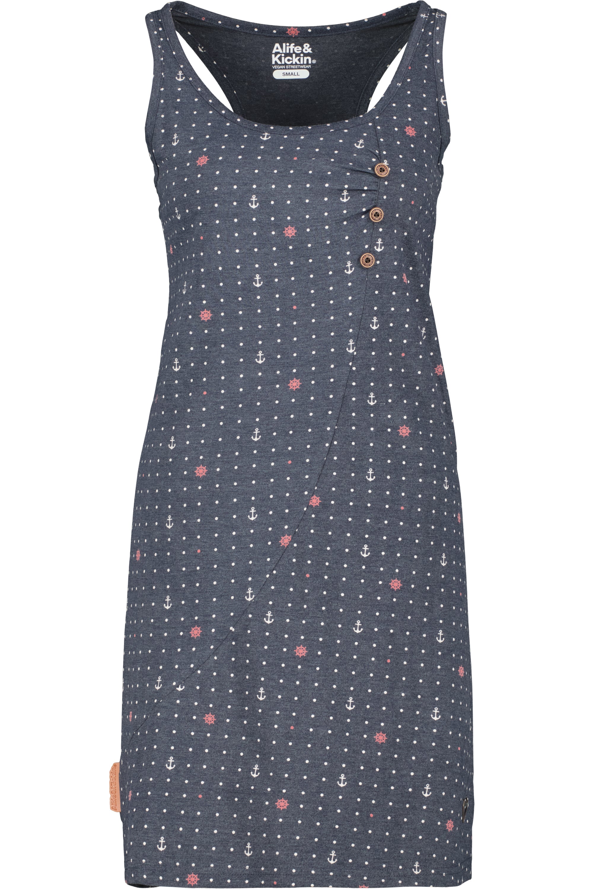 Alife and Kickin CamyAK B - Gemustertes Kleid für Deine Freizeitaktivitäten Dunkelblau