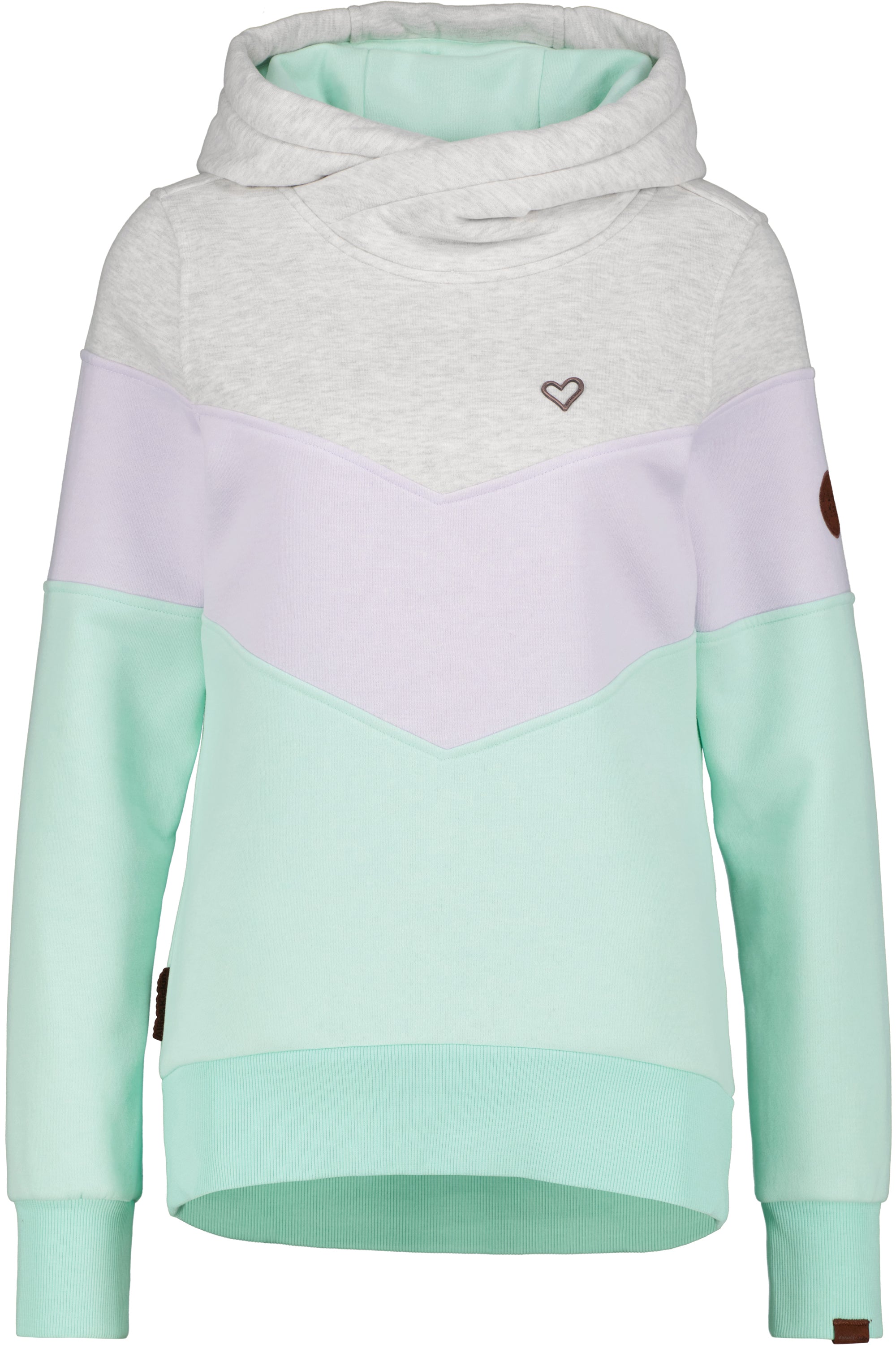 StanaAK A Hoodie Damen mit Colorblock Hellgrün