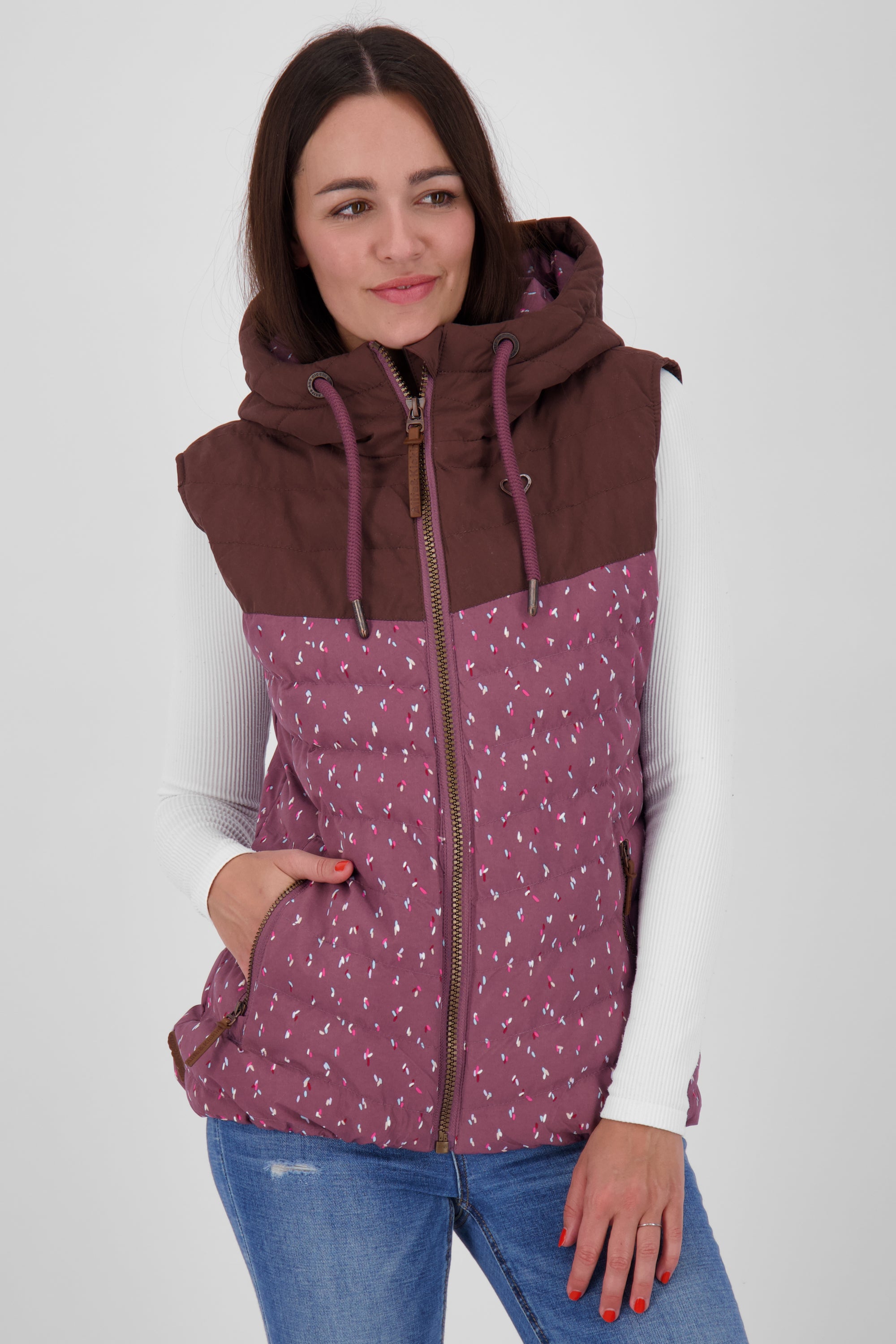 CherryAK B Steppweste Damen Violett