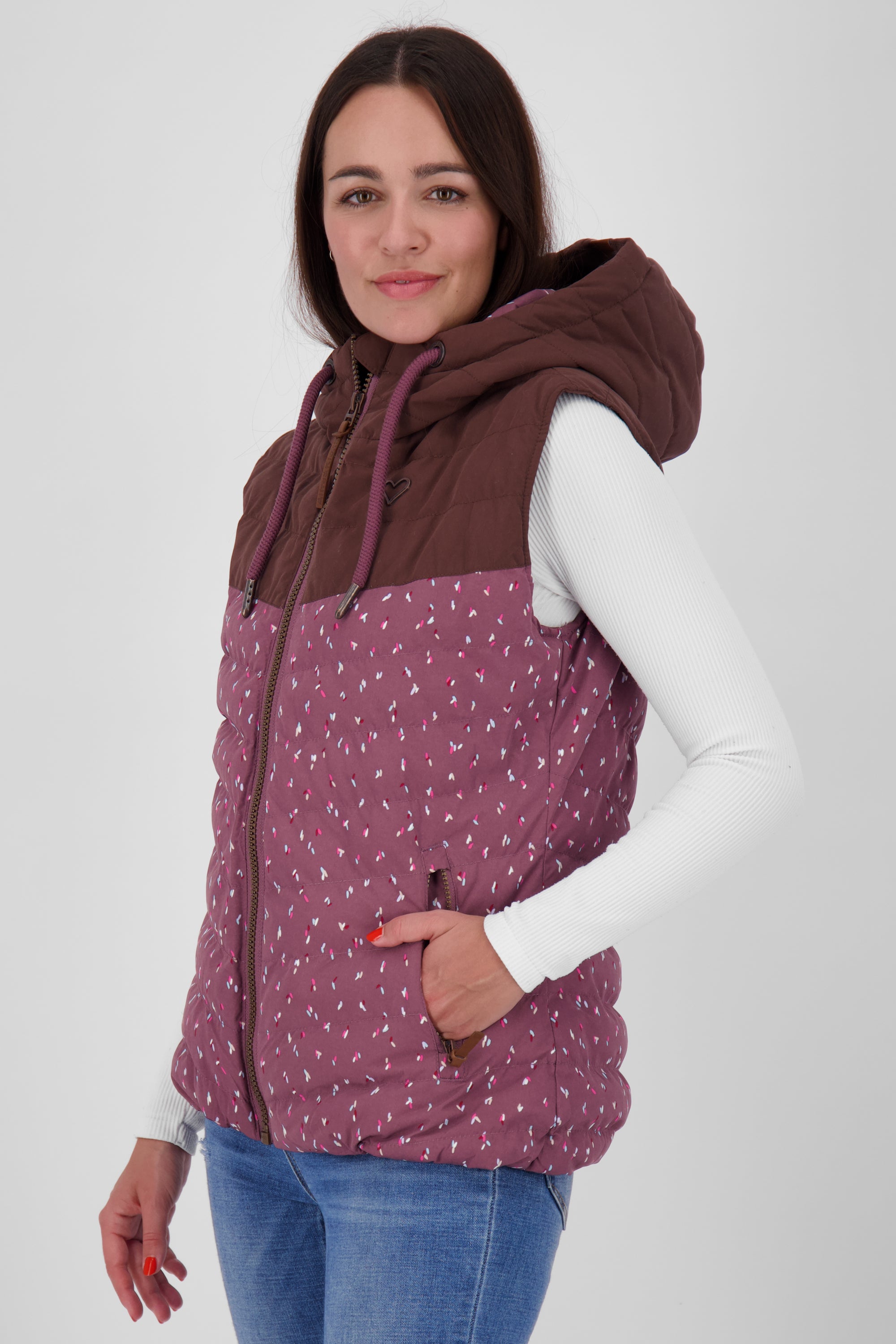 CherryAK B Steppweste Damen Violett