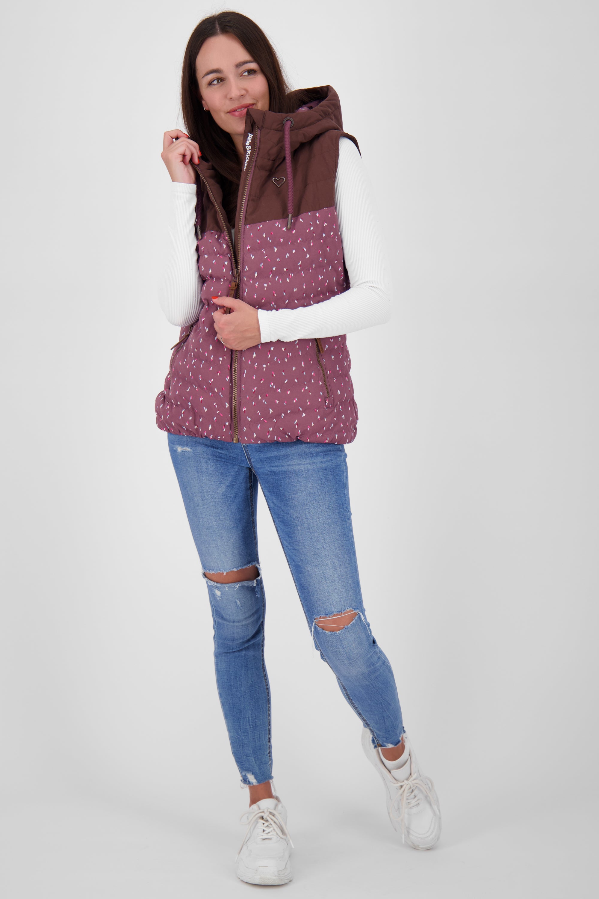 CherryAK B Steppweste Damen Violett