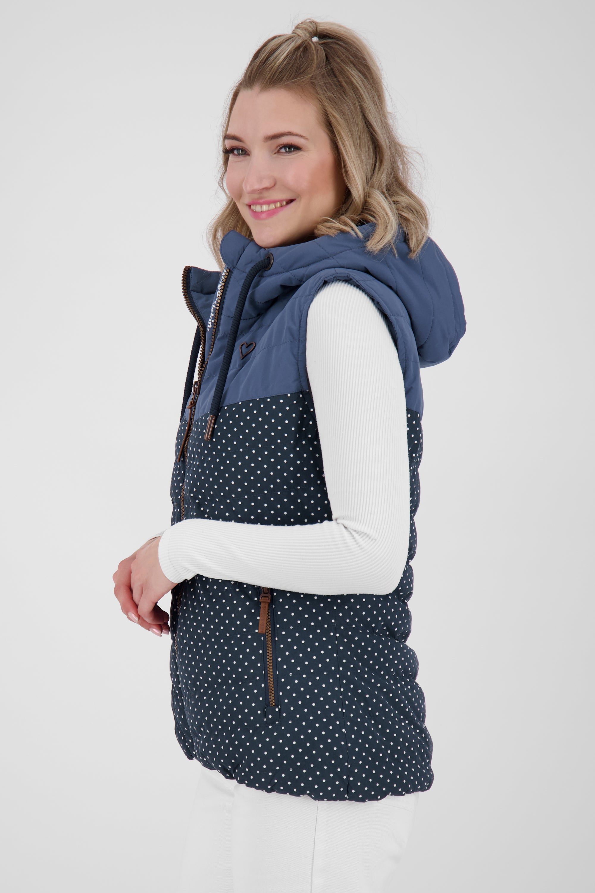 CherryAK B Steppweste Damen Dunkelblau