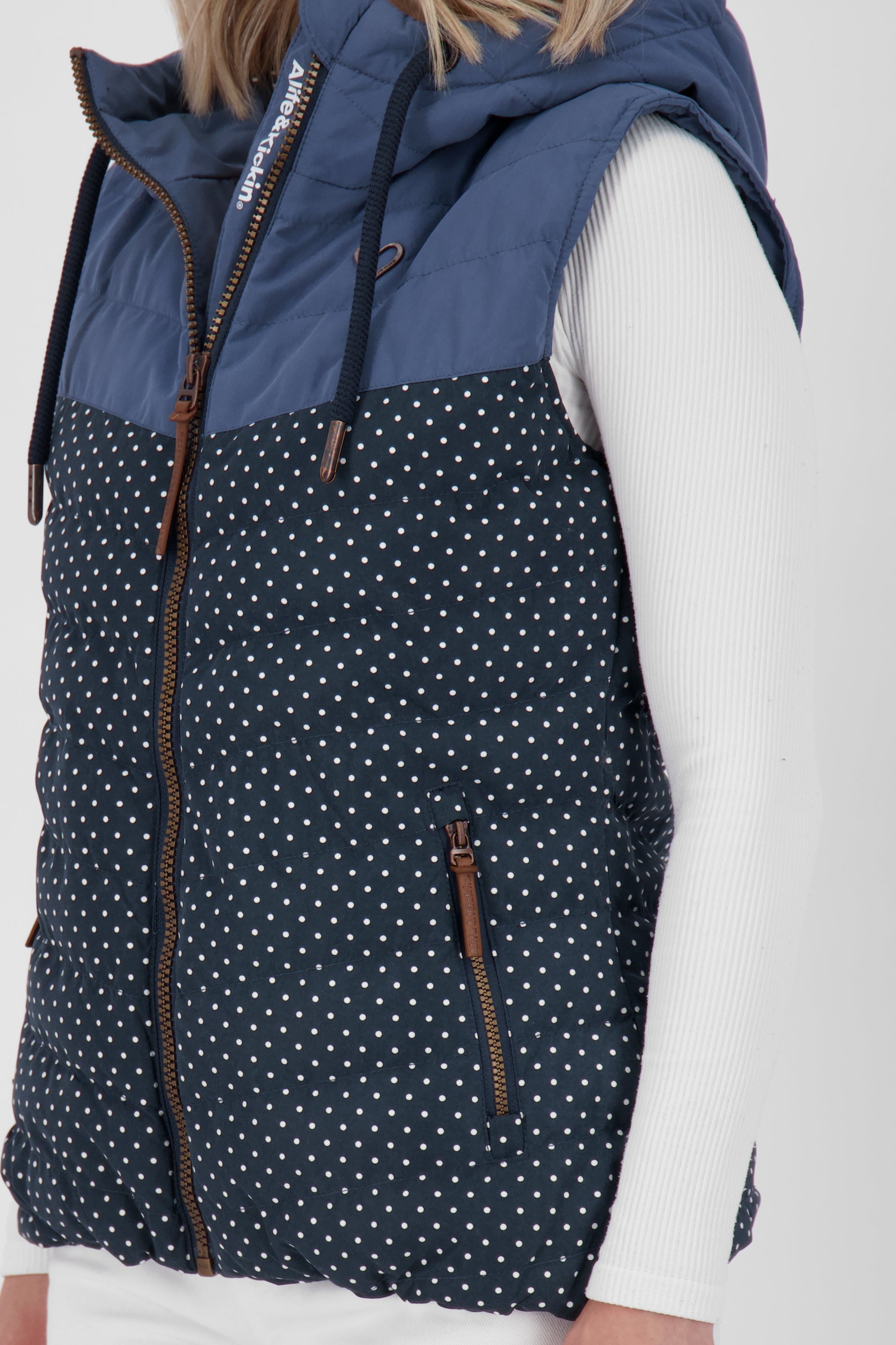 CherryAK B Steppweste Damen Dunkelblau