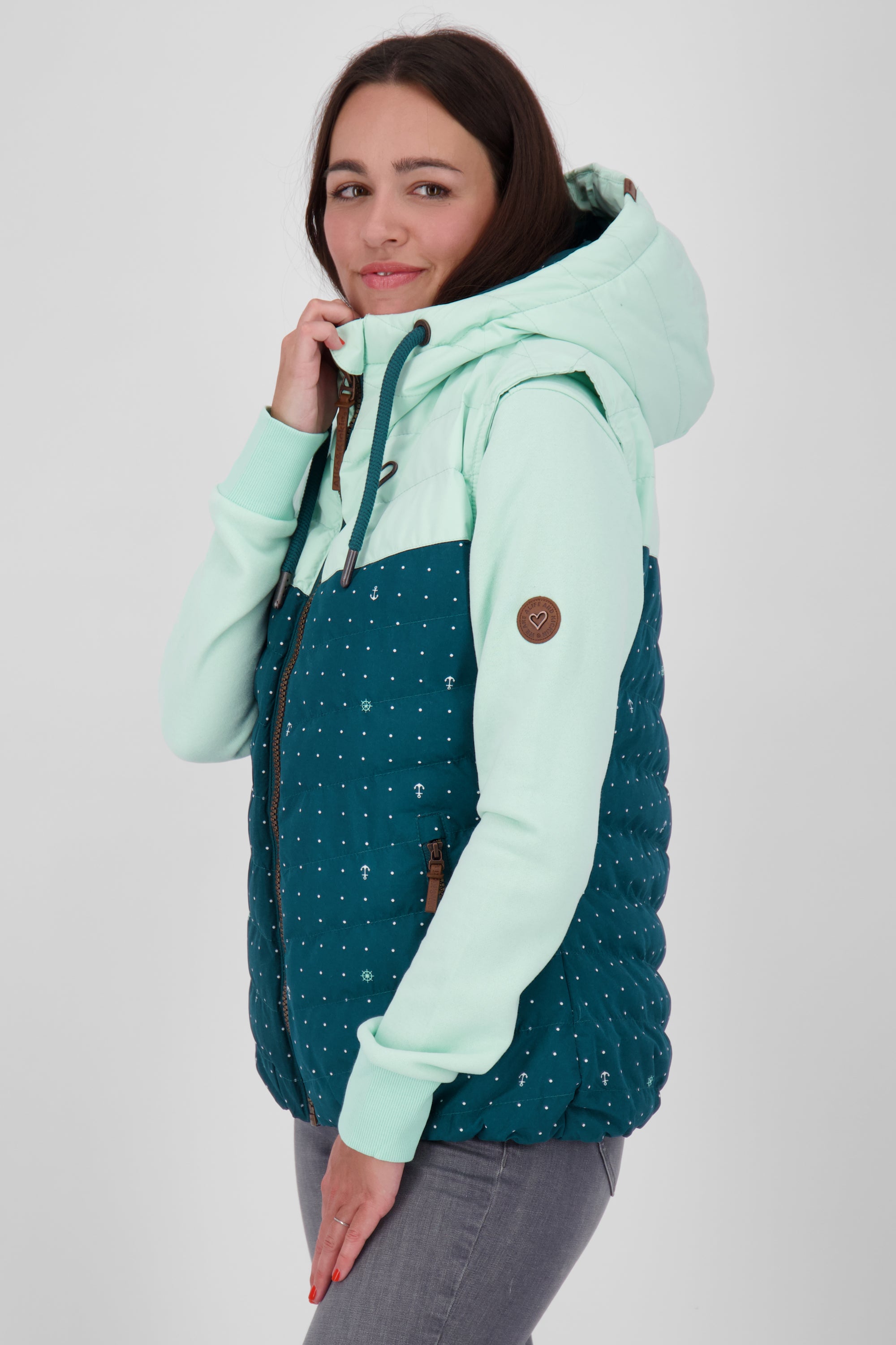 CherryAK B Steppweste Damen Dunkelgrün