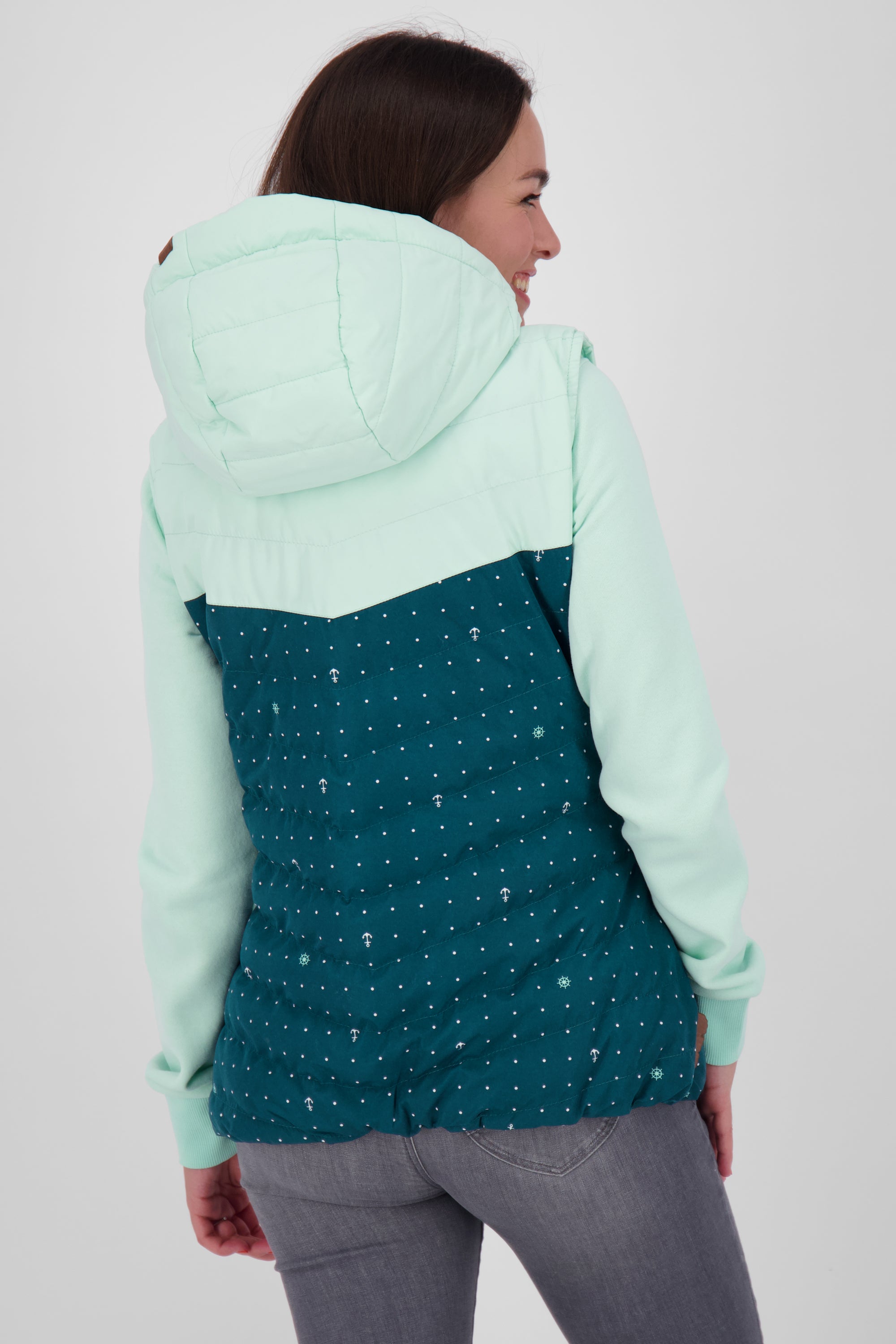 CherryAK B Steppweste Damen Dunkelgrün