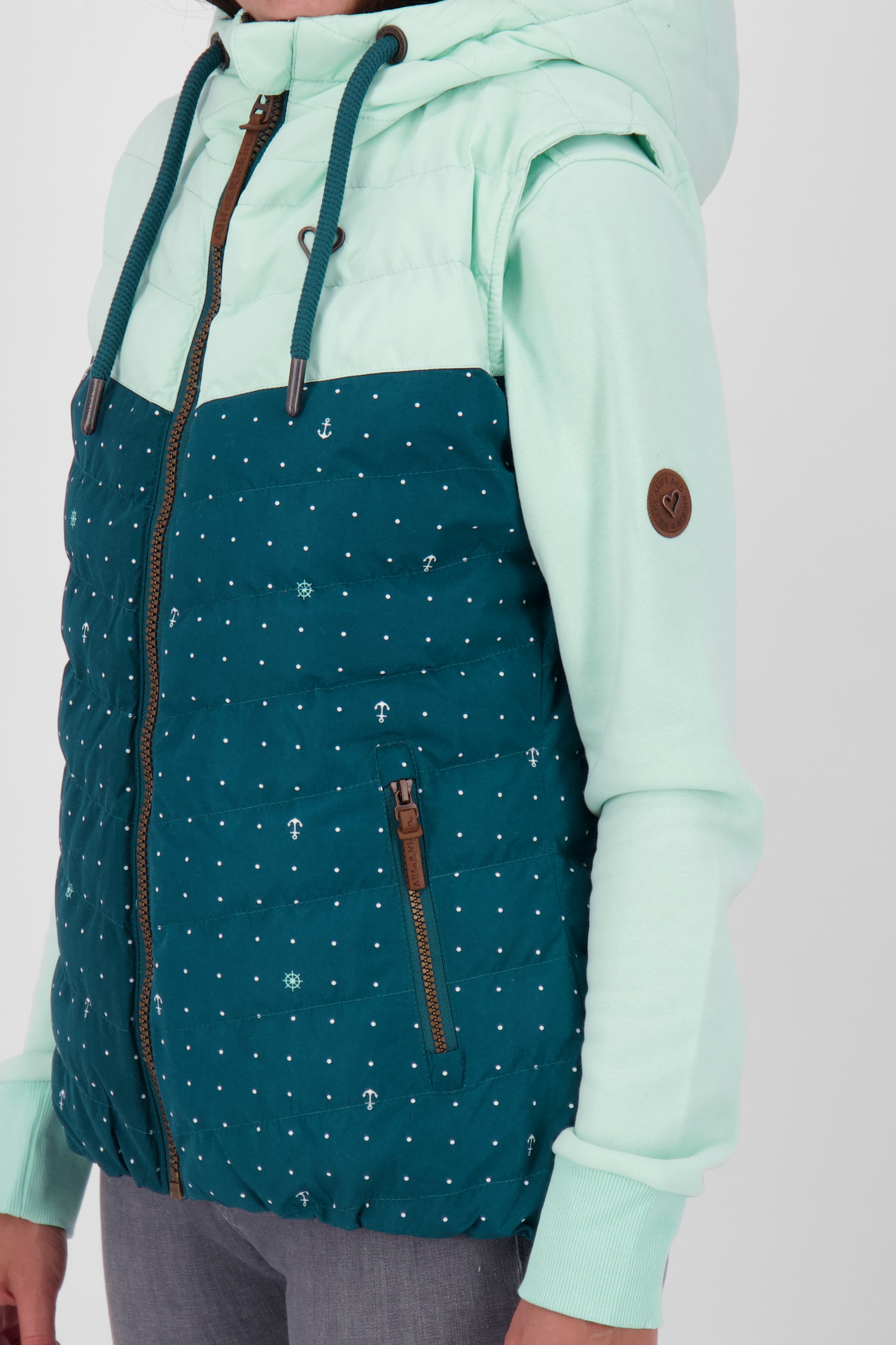 CherryAK B Steppweste Damen Dunkelgrün