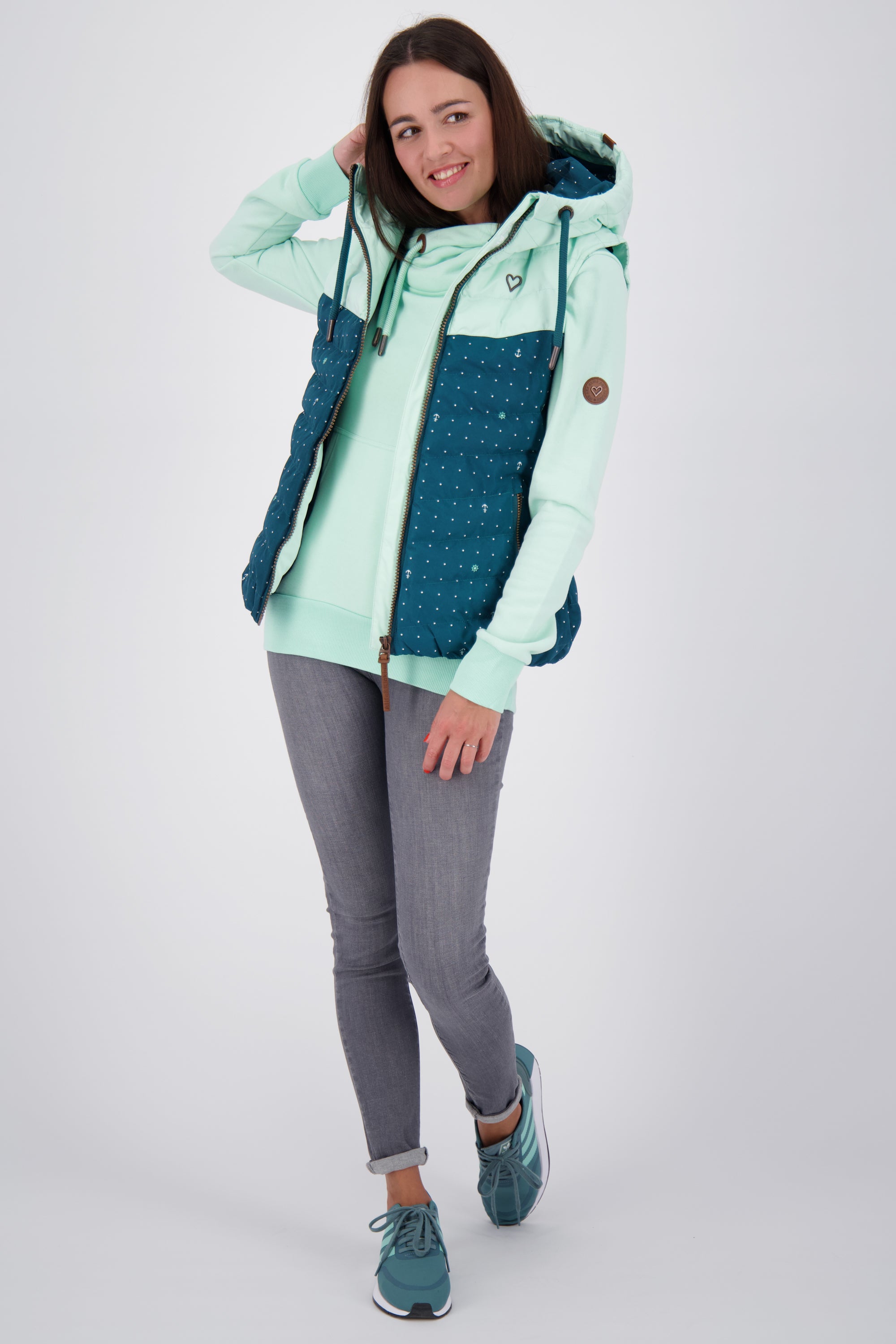 CherryAK B Steppweste Damen Dunkelgrün