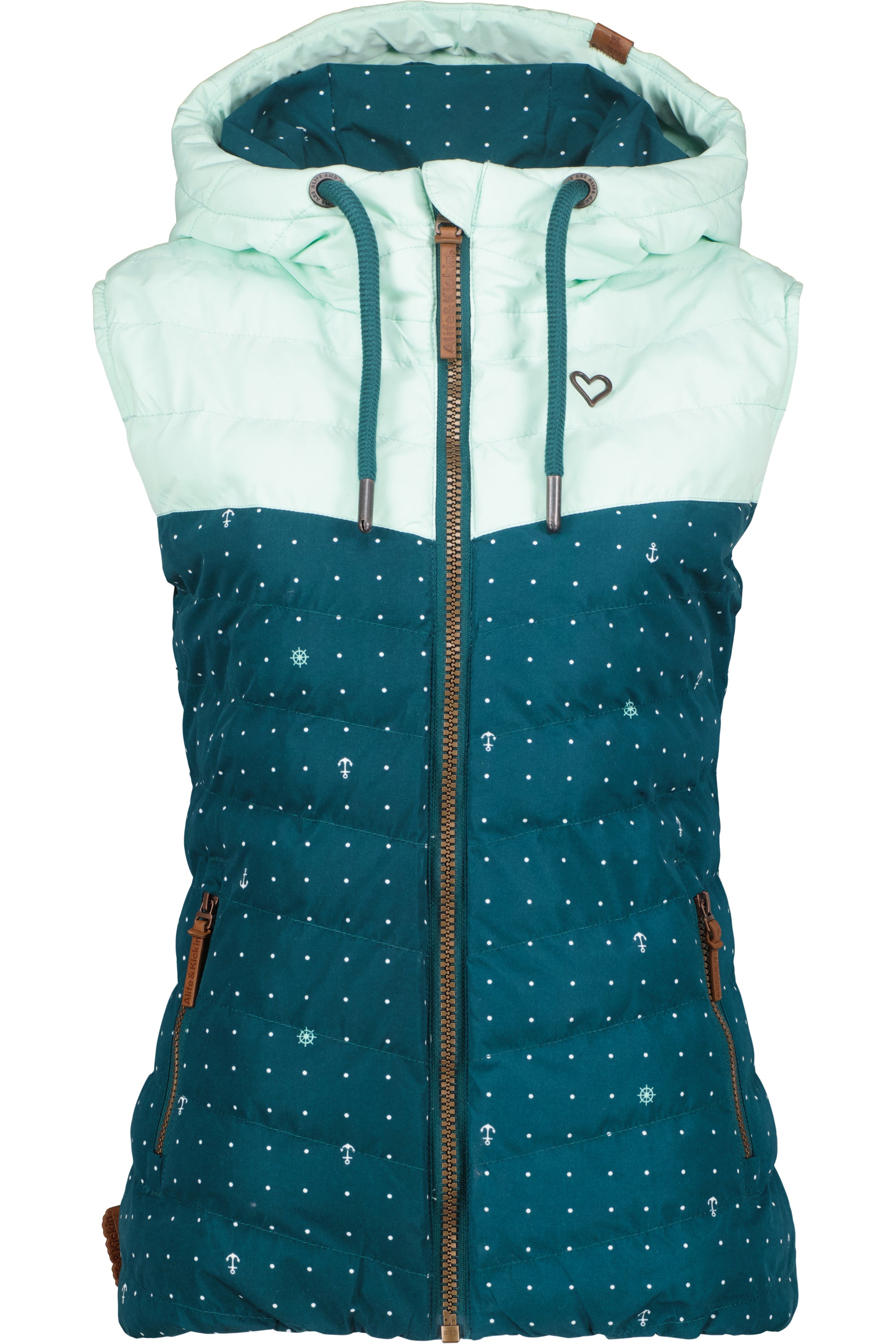 CherryAK B Steppweste Damen Dunkelgrün