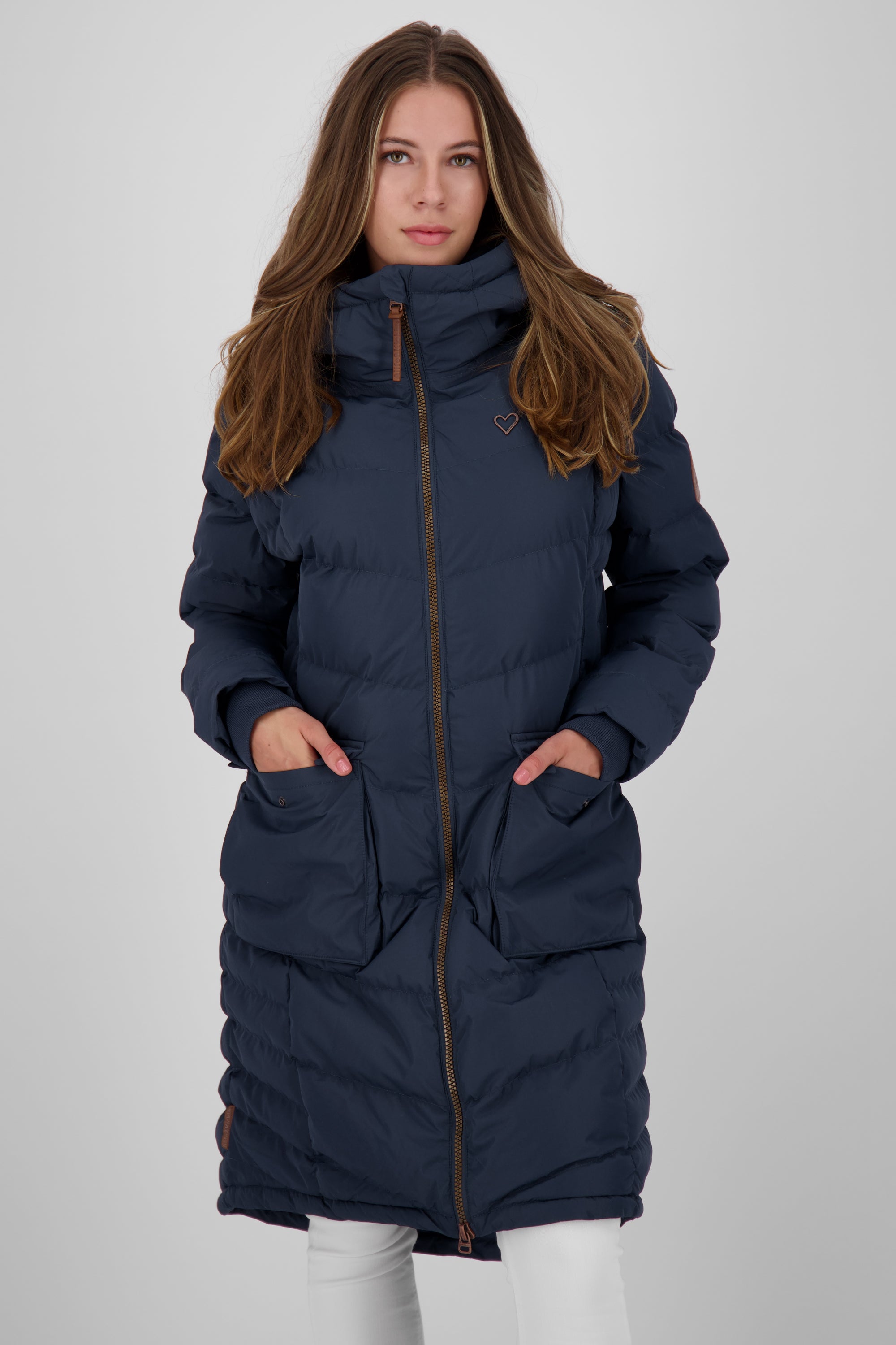 PetraAK A Winterjacke Damen Dunkelblau