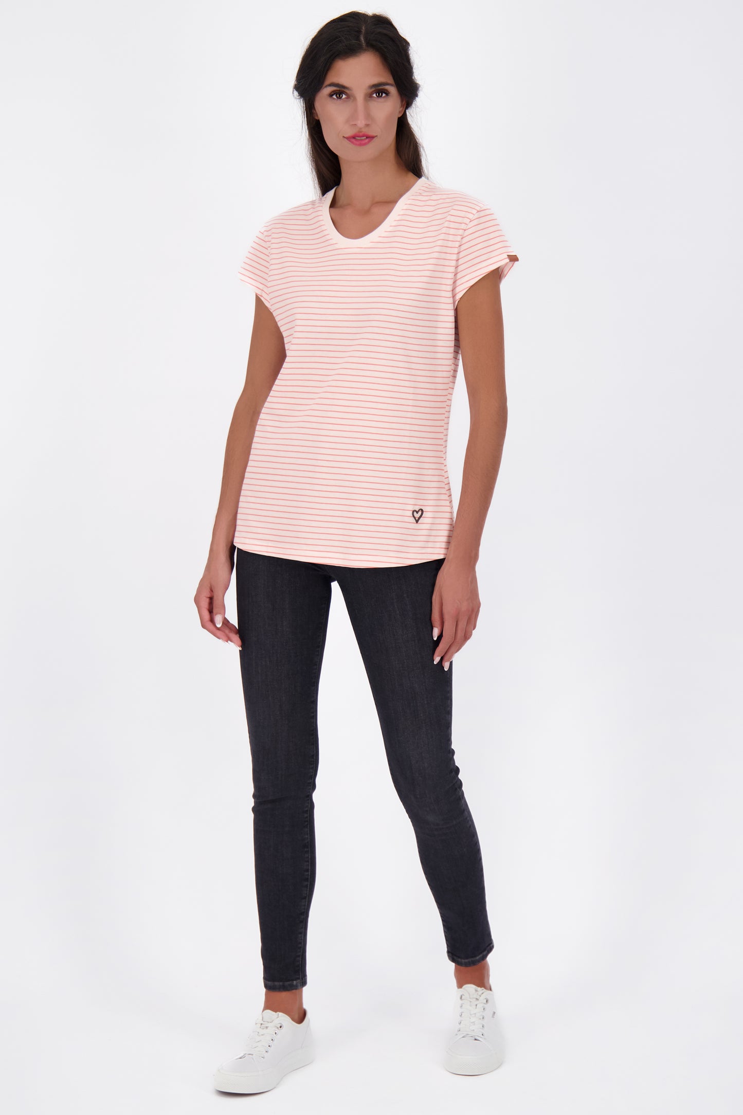 MimmyAK Z T-Shirt Damen mit Streifen Orange