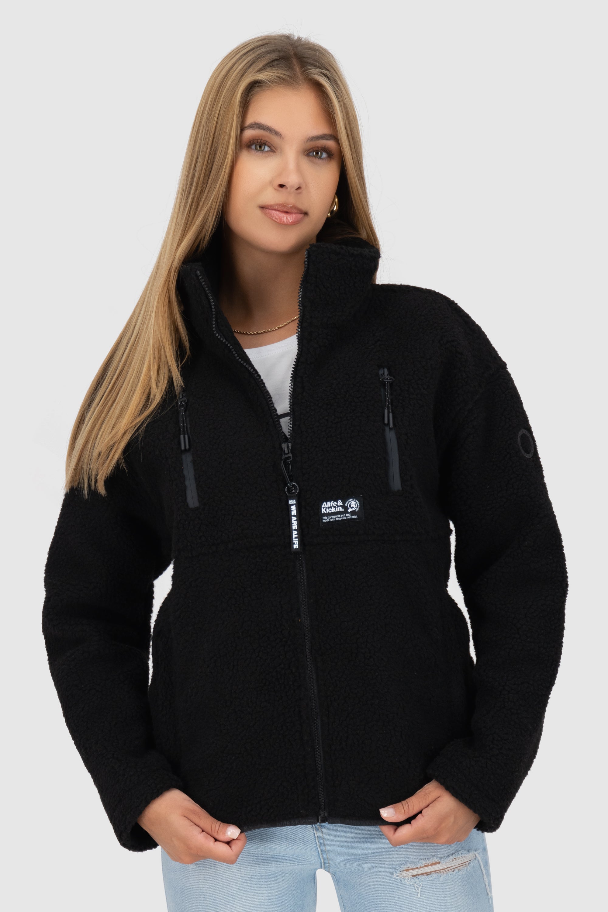 KaluaAK G Teddy Sweat Jacket Schwarz