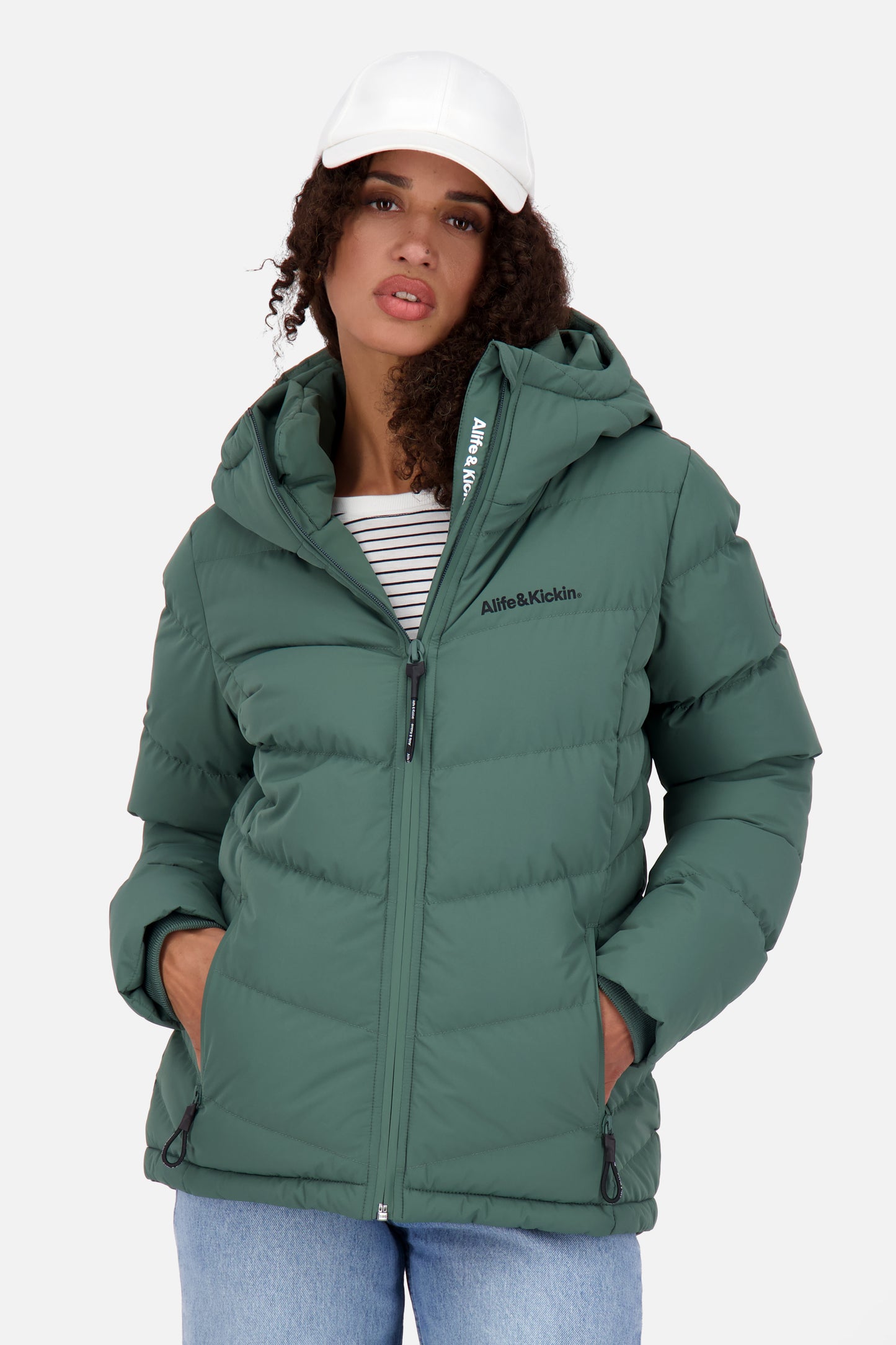 Damensteppjacke RaianaAK A sage leaf