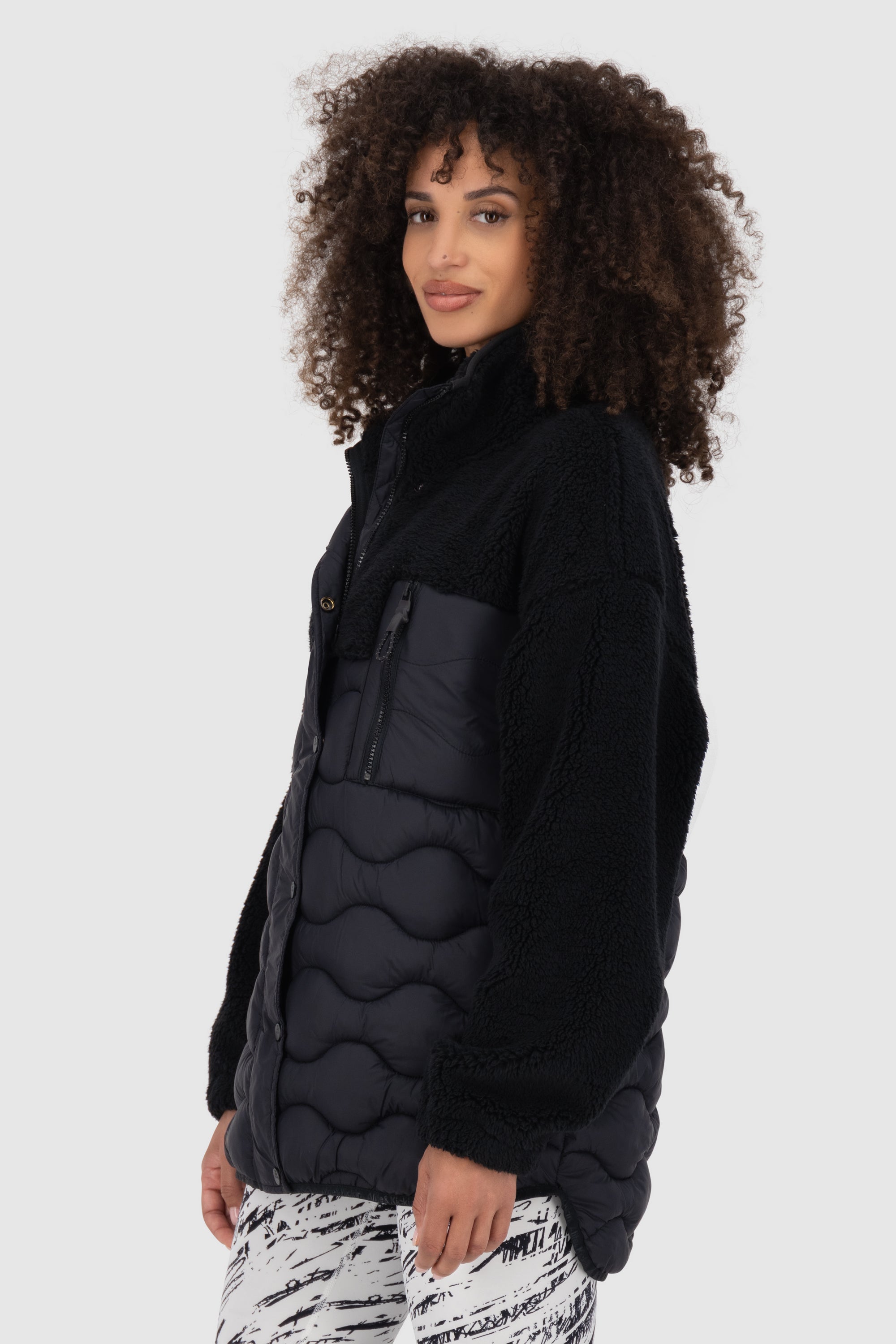 EveAK G Teddy Jacket Schwarz