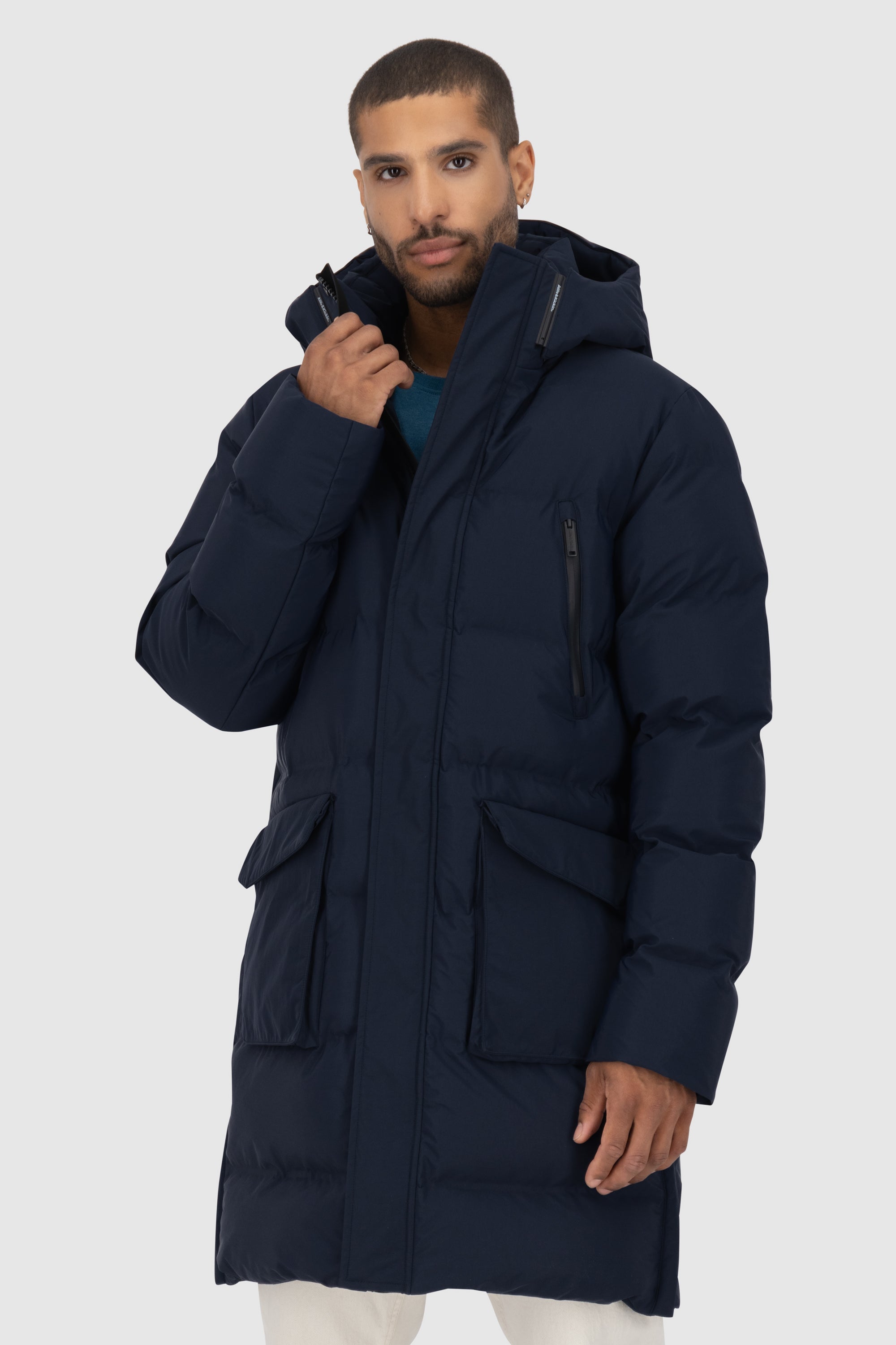 SaulAK A Puffer Parka Dunkelblau