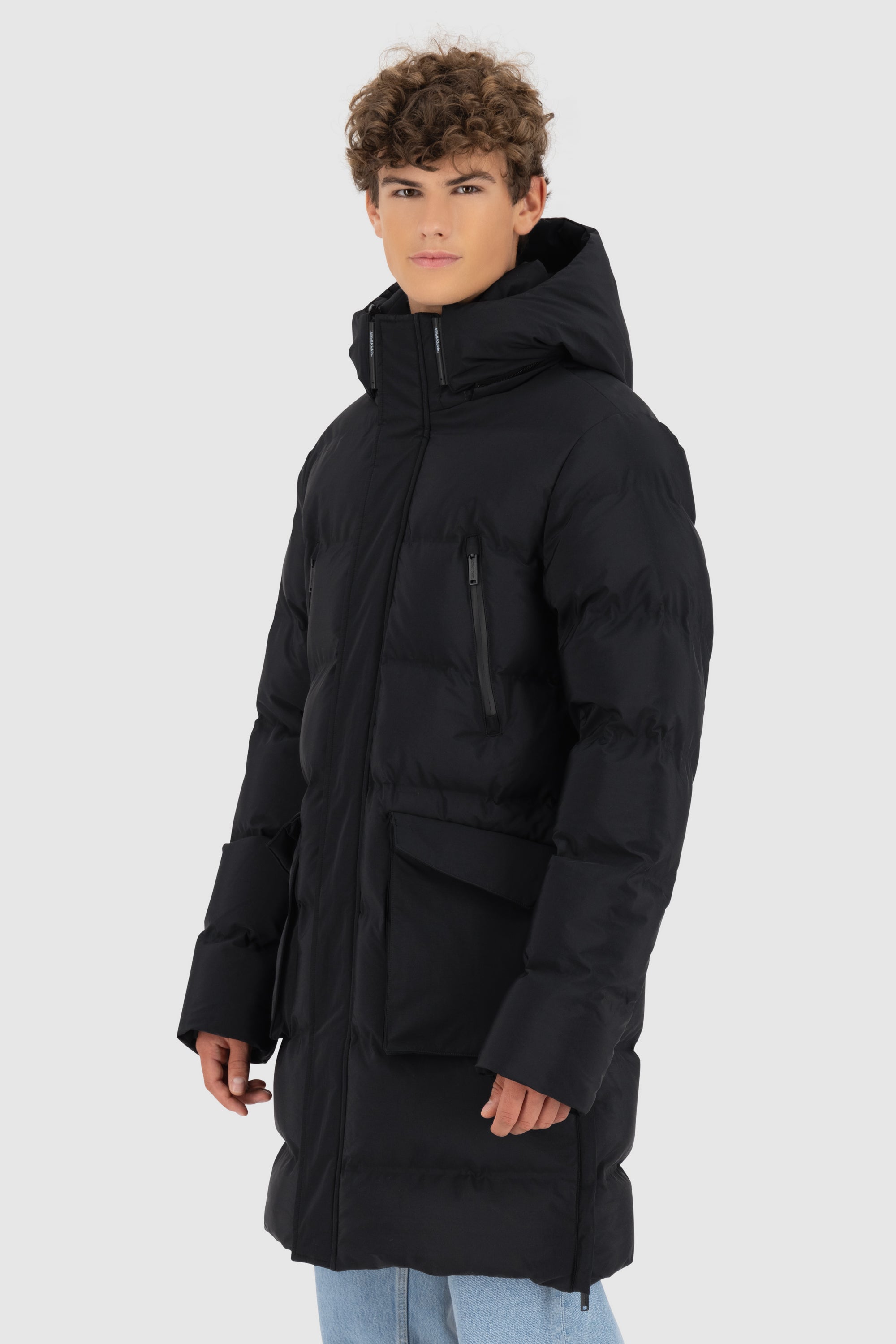 SaulAK A Puffer Parka Schwarz