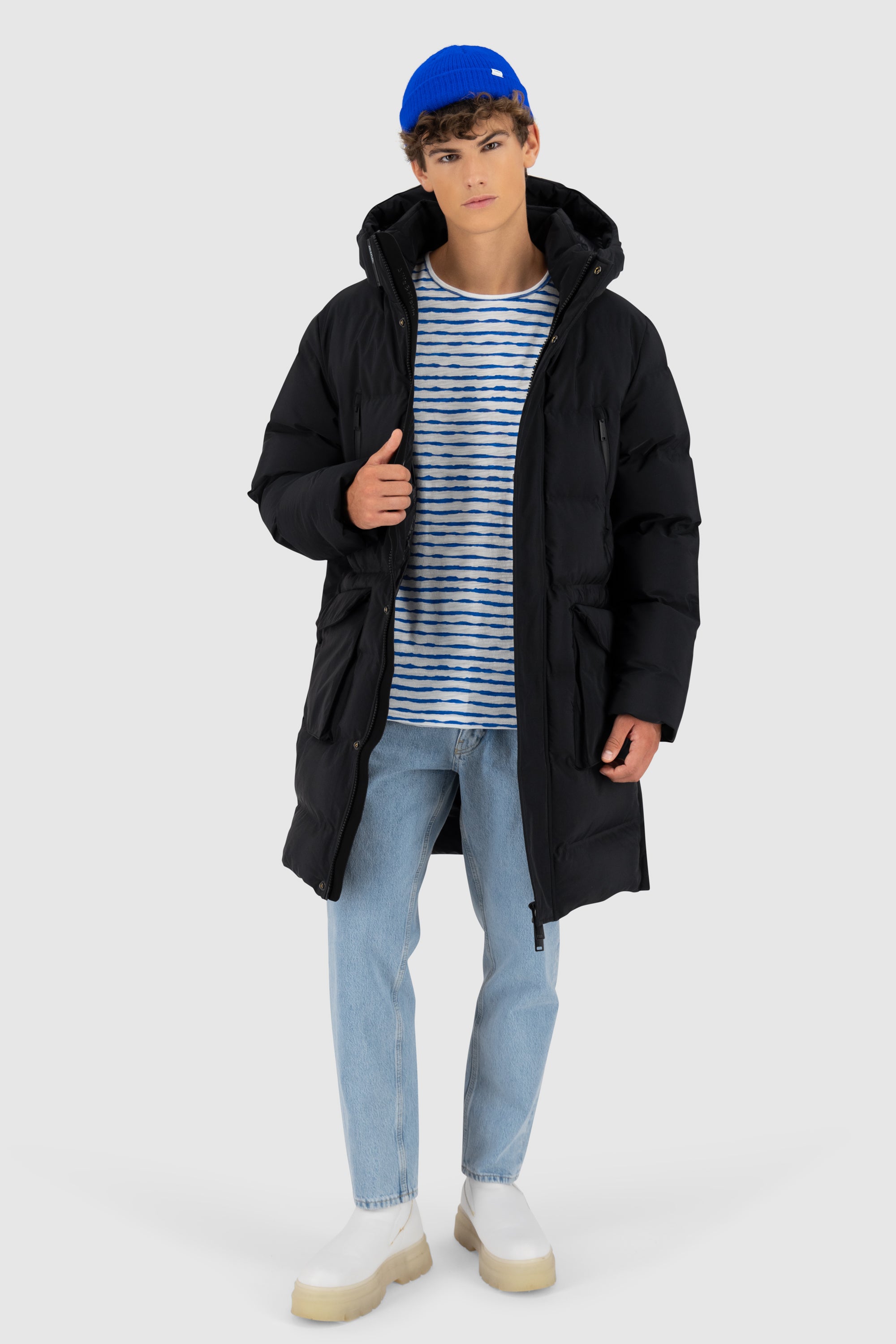 SaulAK A Puffer Parka Schwarz