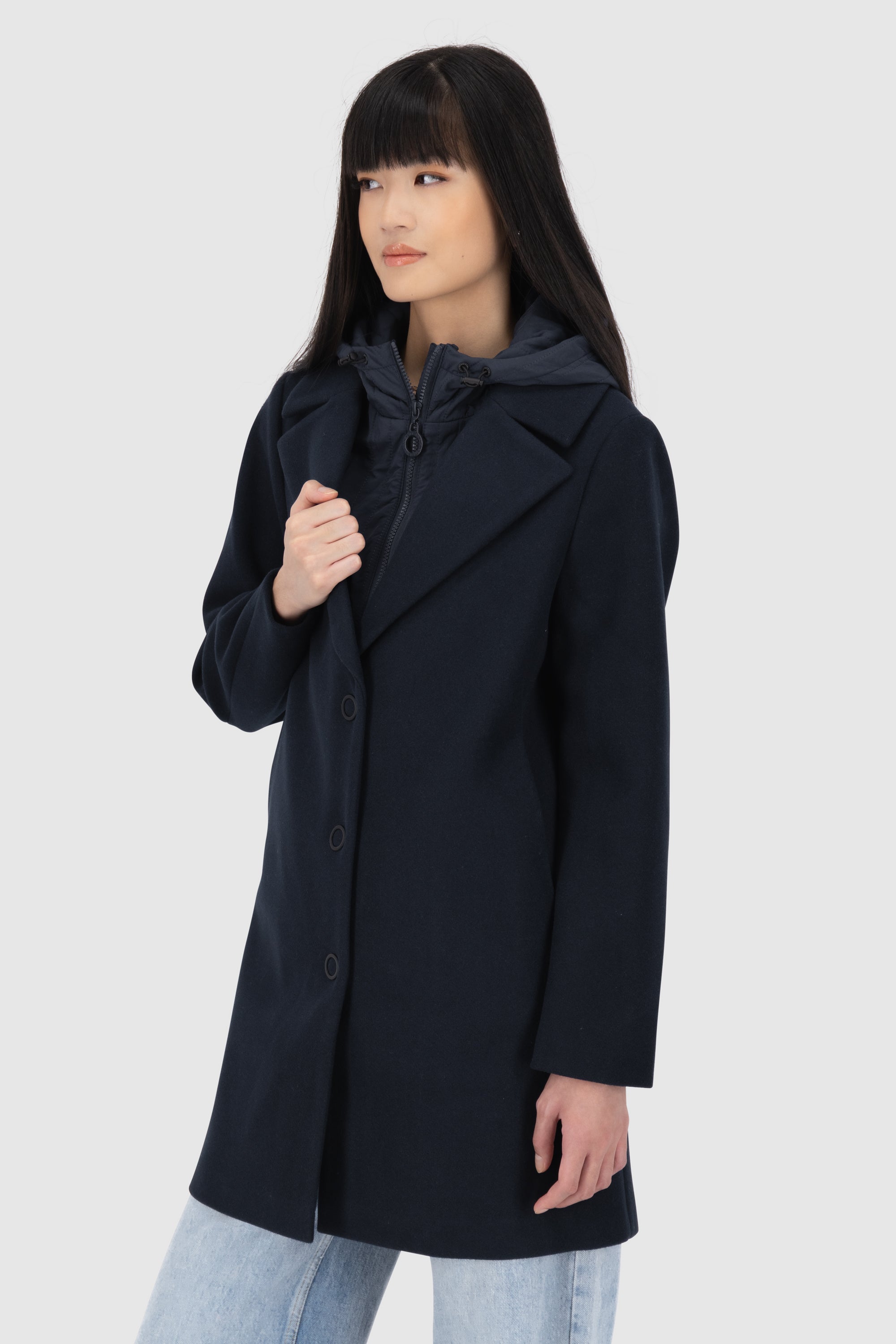 AjaAK A Jacket long Hybrid Dunkelblau