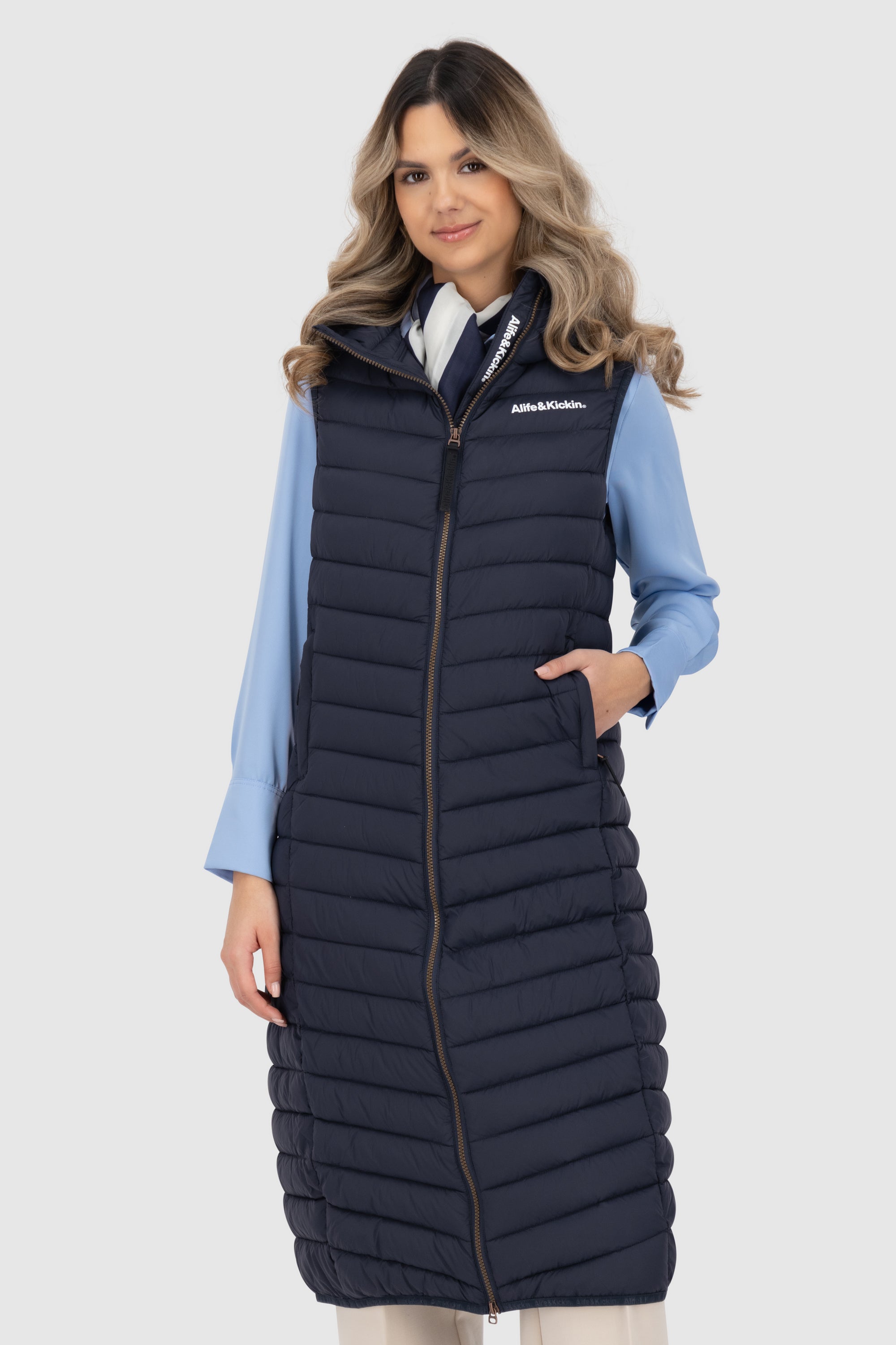 JurinaAK A Long Vest Dunkelblau