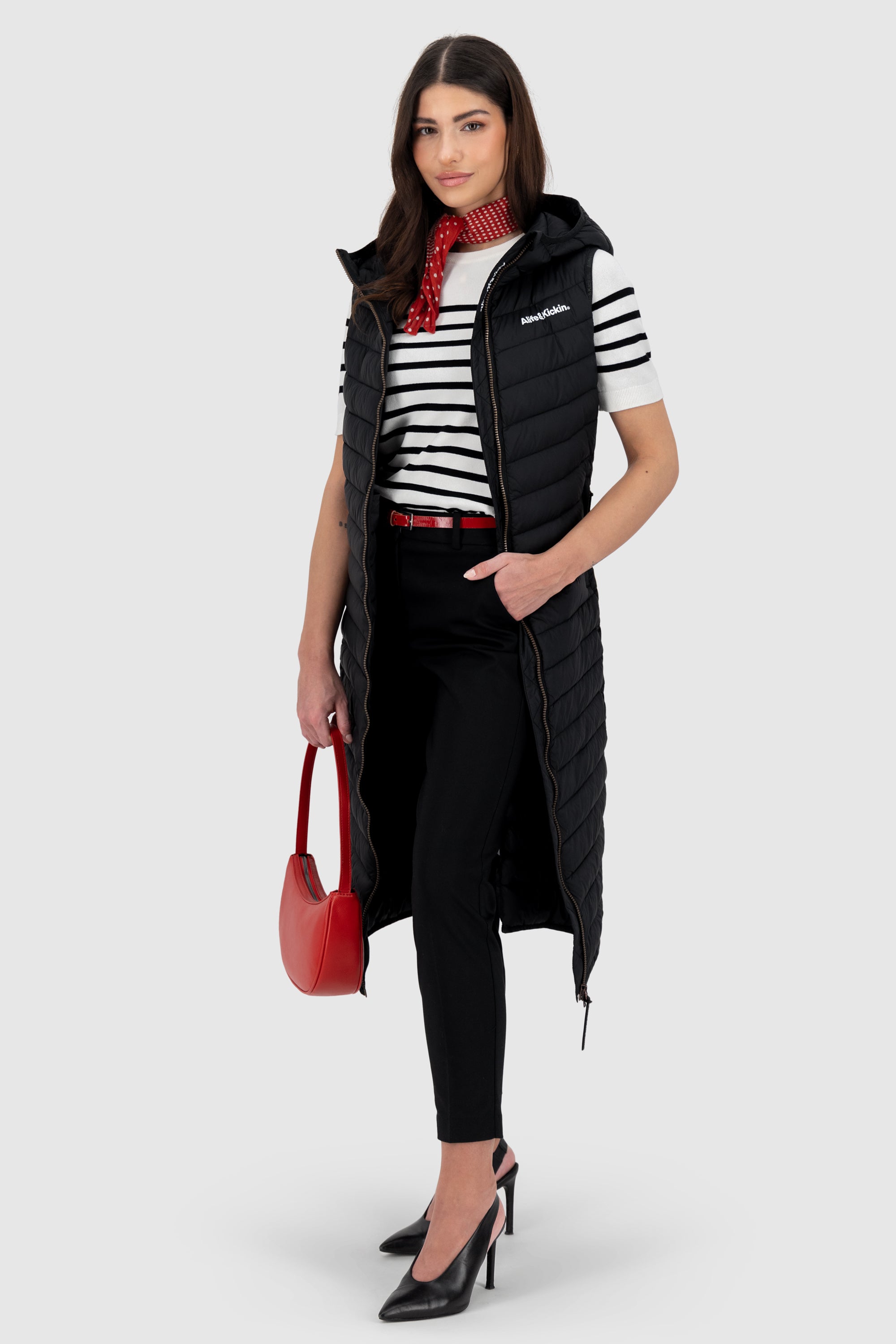 JurinaAK A Long Vest Schwarz