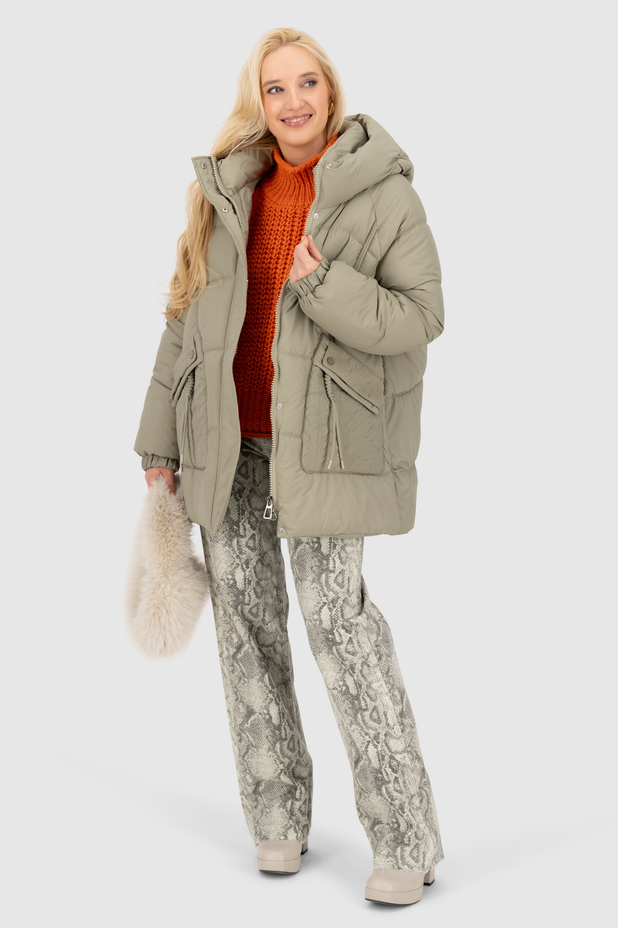 Alife and Kickin GlorianaAK A Puffer Jacket Damen Grün