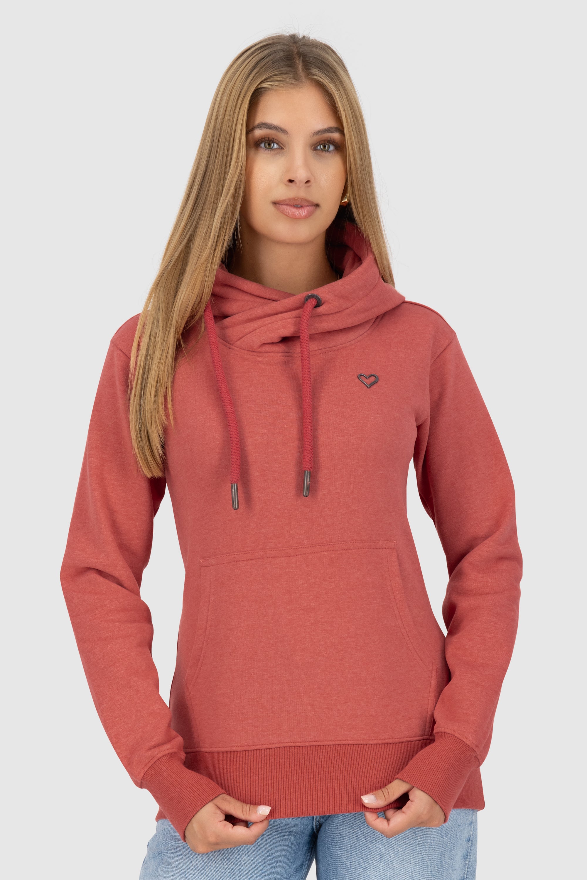 SarahAK A Hoodie Damen mit Kapuze Rot