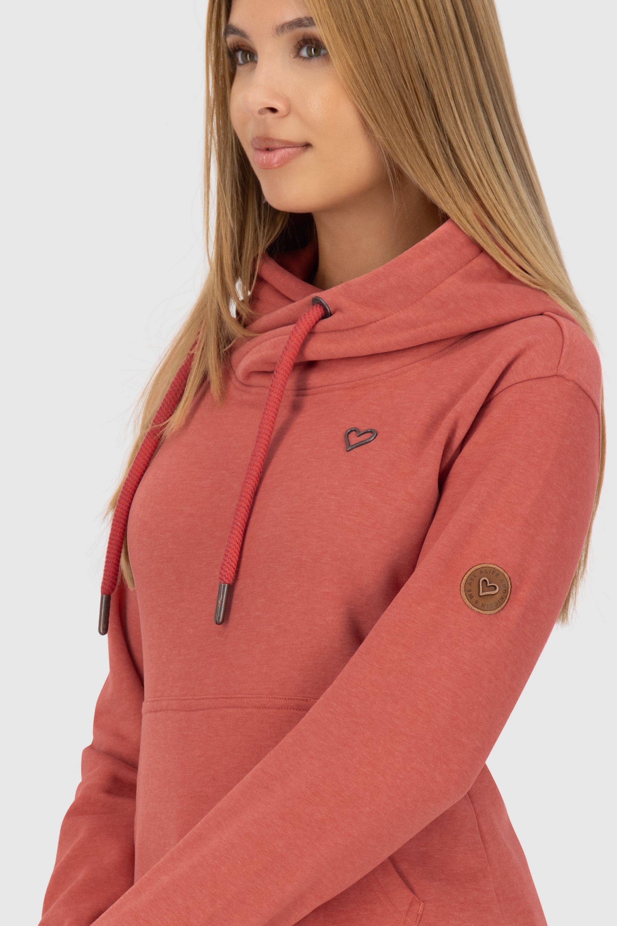 SarahAK A Hoodie Damen mit Kapuze Rot