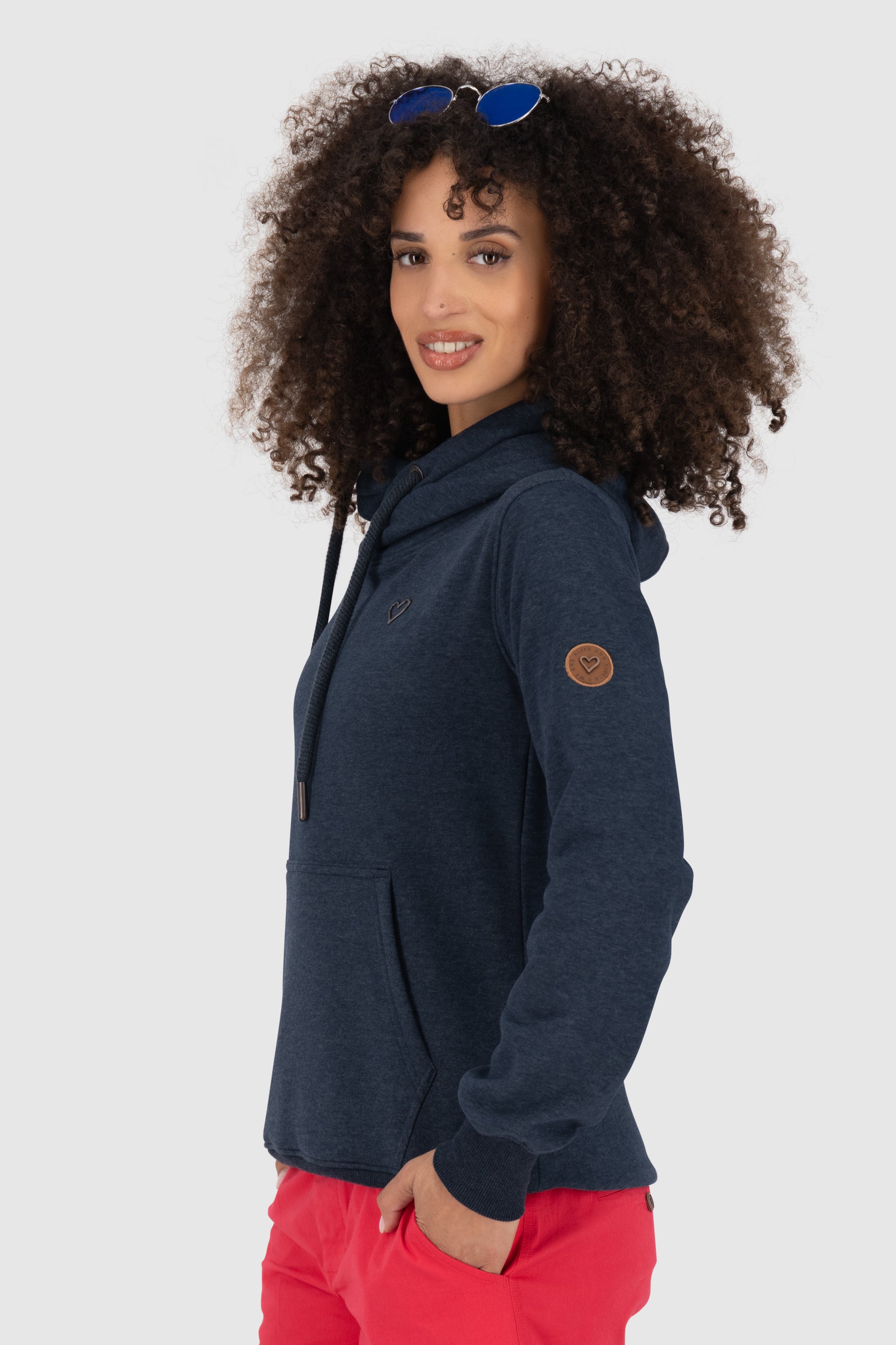 SarahAK A Hoodie Damen mit Kapuze Dunkelblau