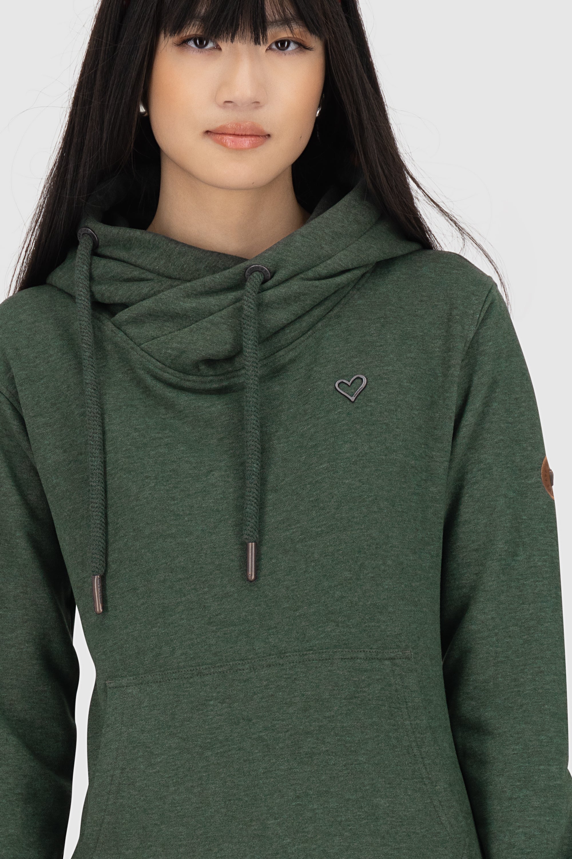 SarahAK A Hoodie Damen mit Kapuze Dunkelgrün