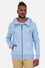 TrasherAK A Sweatjacke Herren mit Kapuze Hellblau