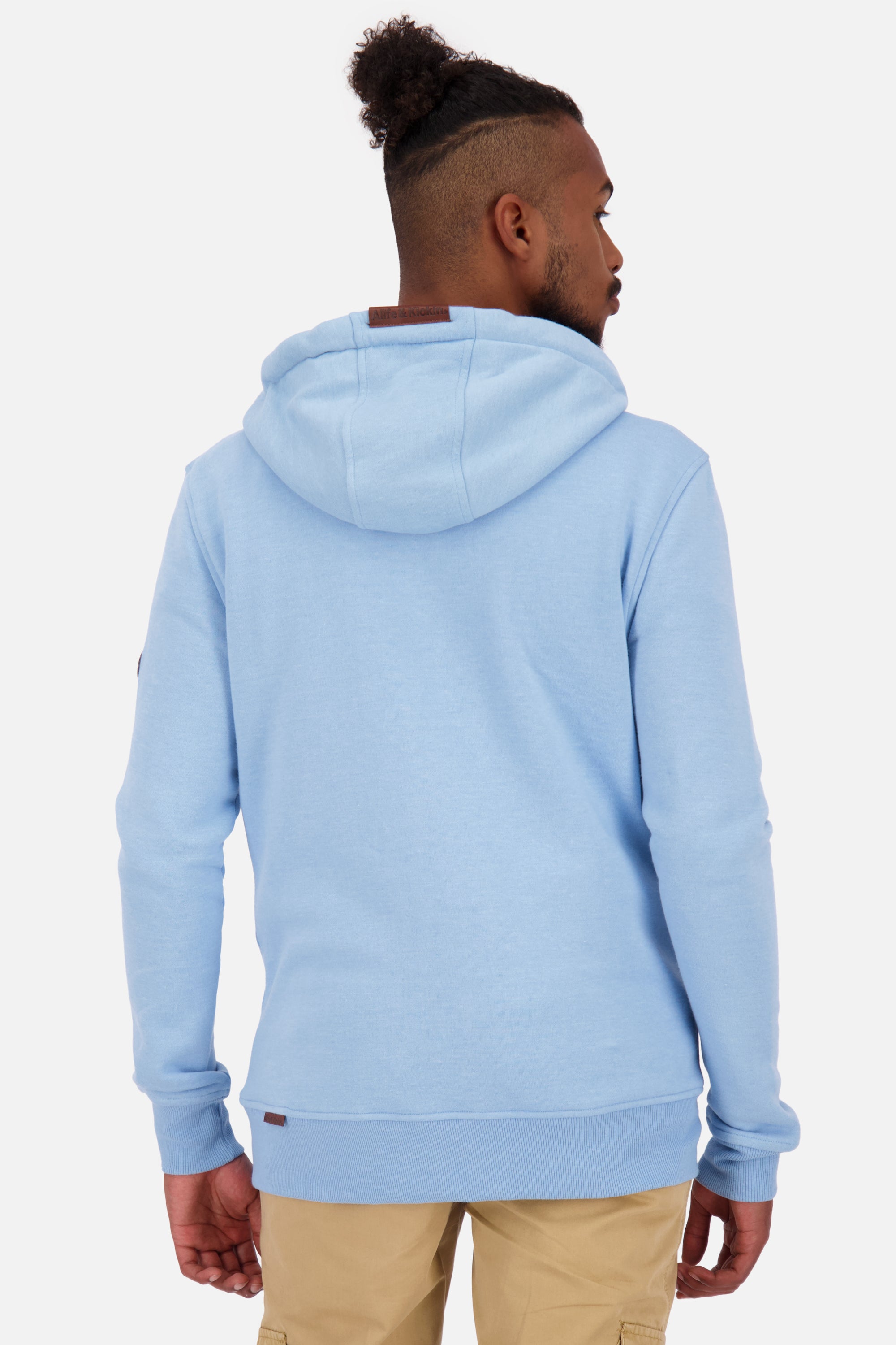 TrasherAK A Sweatjacke Herren mit Kapuze Hellblau