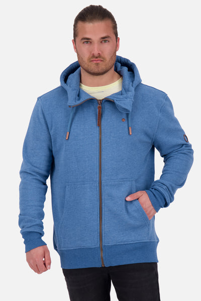 TrasherAK A Sweatjacke Herren mit Kapuze Blau