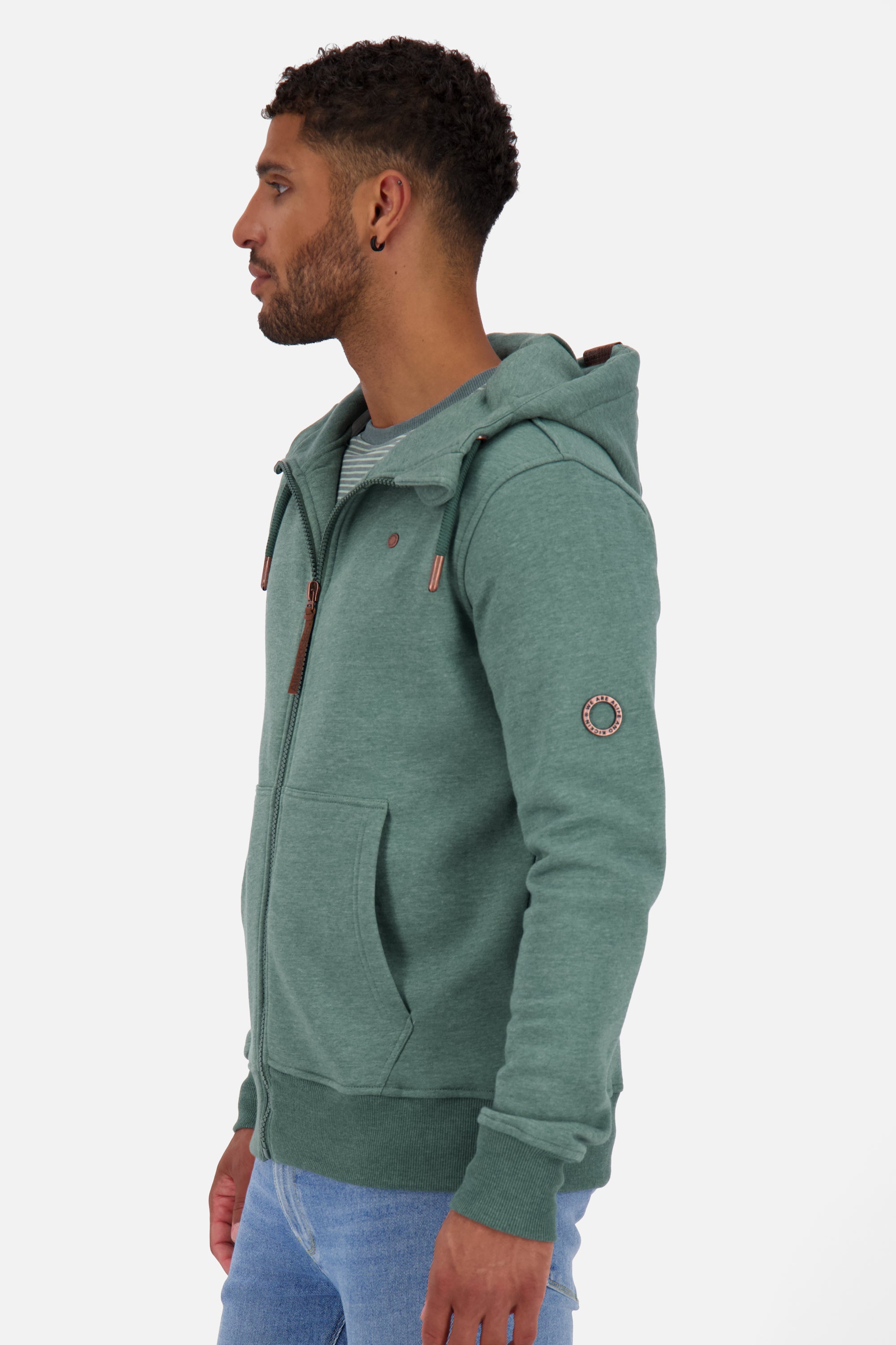 Sweatjacke Herren Trasher AK A Dunkelgrün