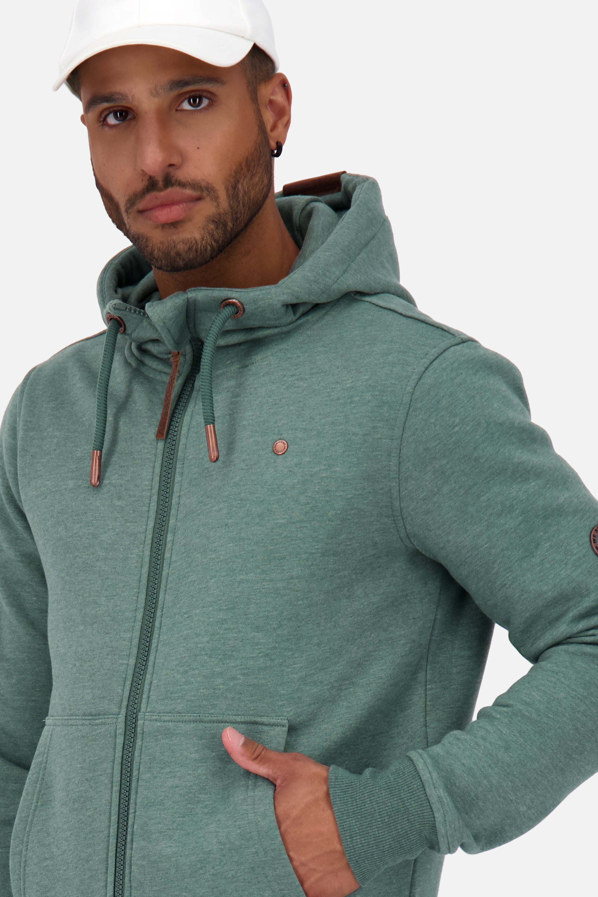 Sweatjacke Herren Trasher AK A Dunkelgrün