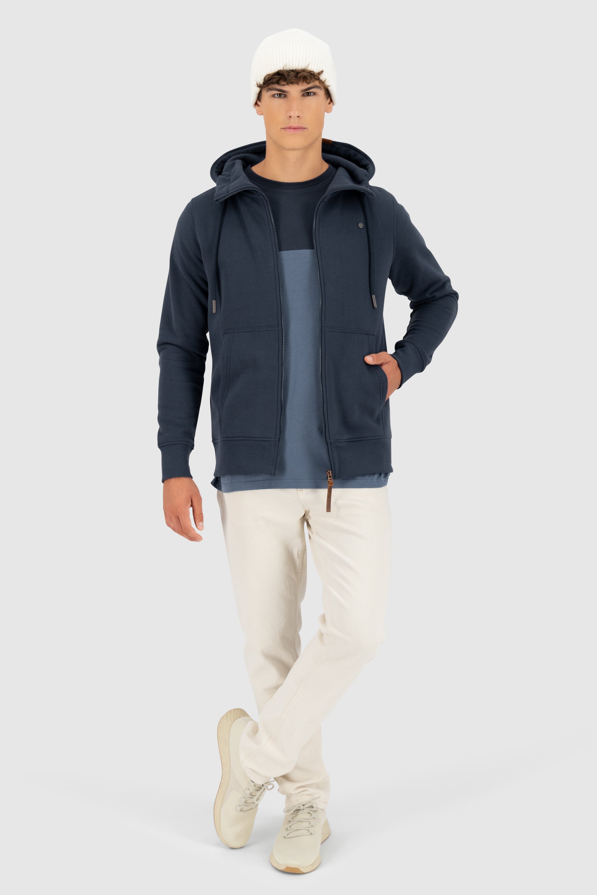 TrasherAK A Hooded Sweat Jacket Dunkelblau