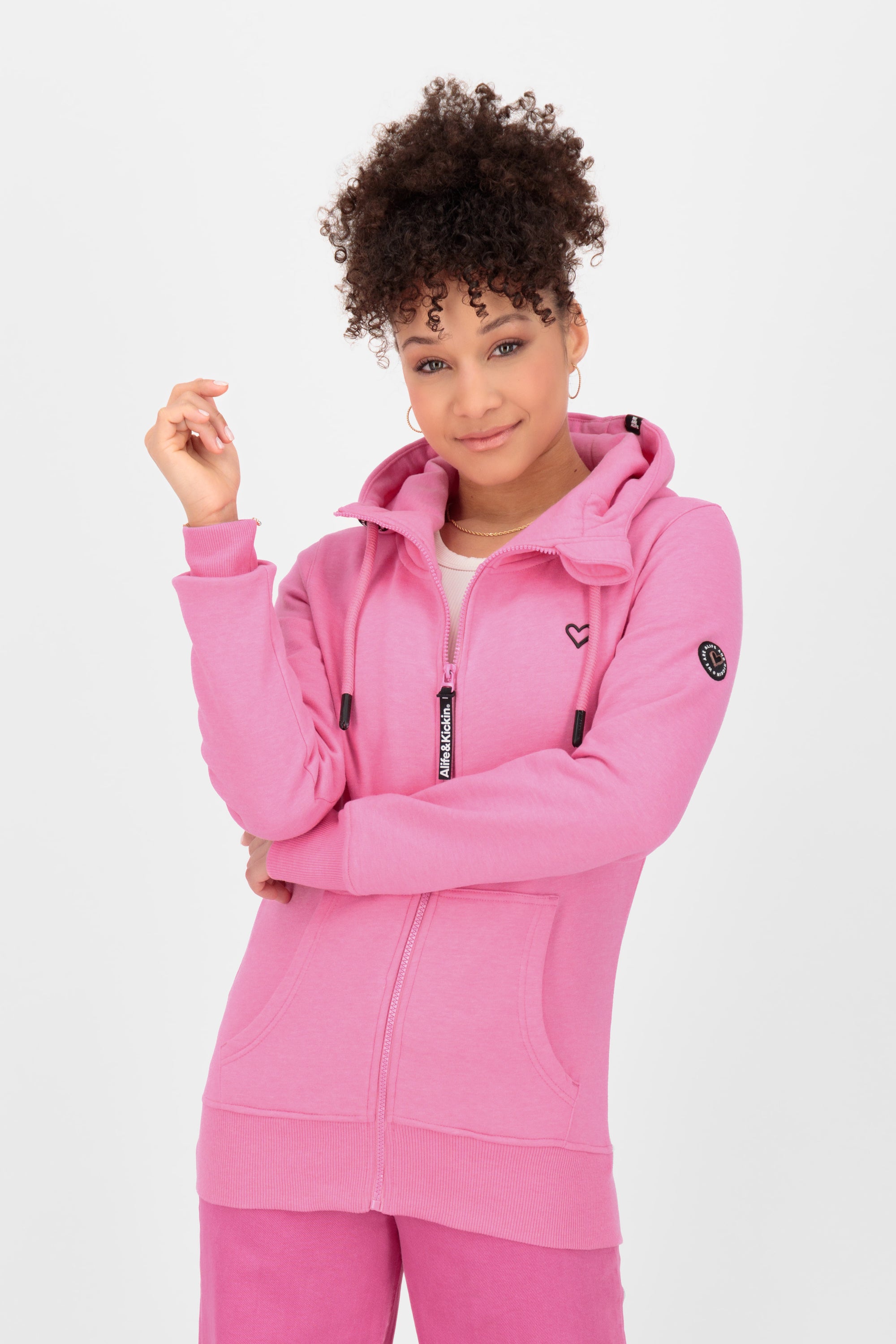 YasminAK A Hooded Sweat Jacket  Pink