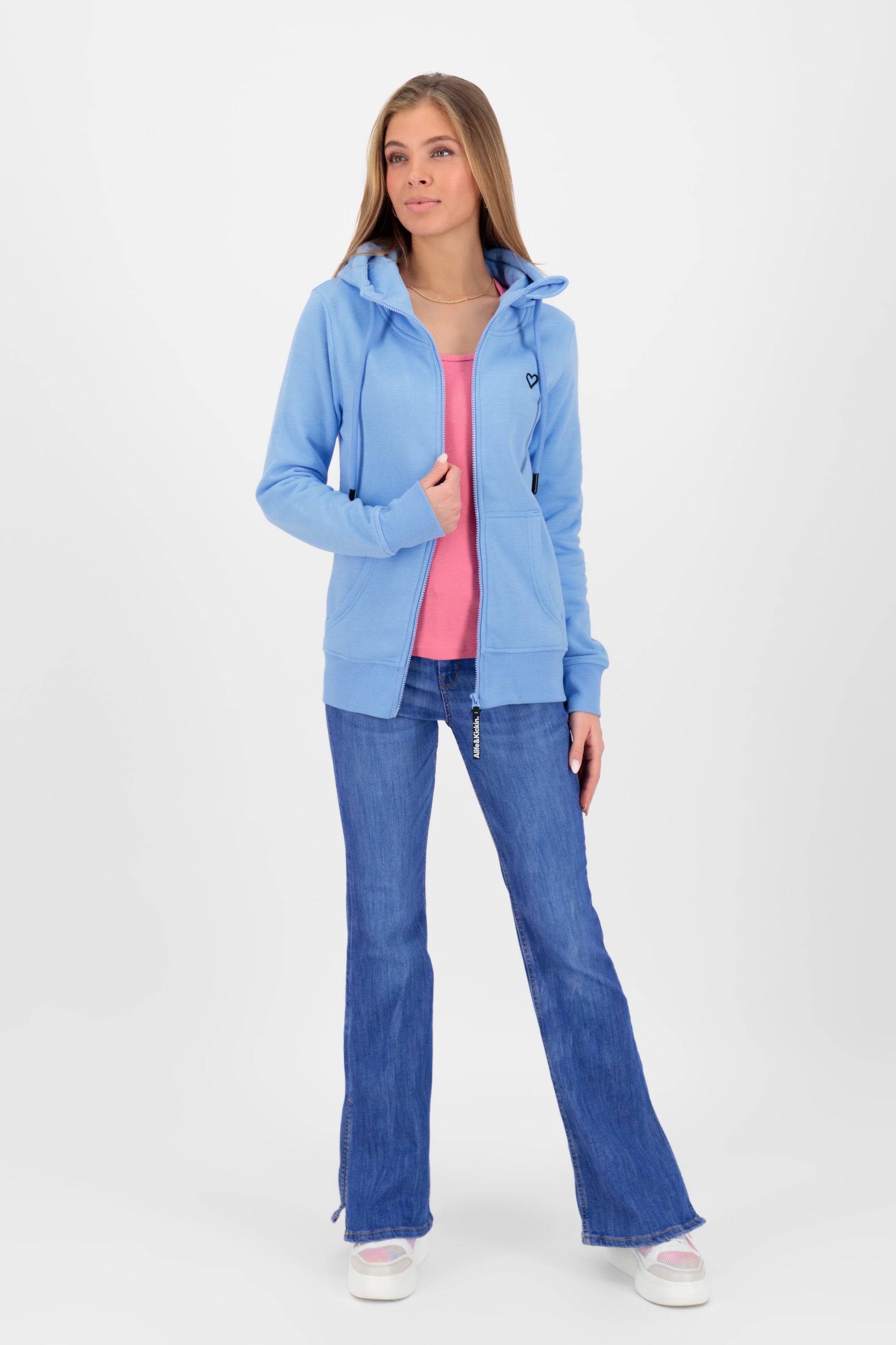 YasminAK A Hooded Sweat Jacket  Hellblau