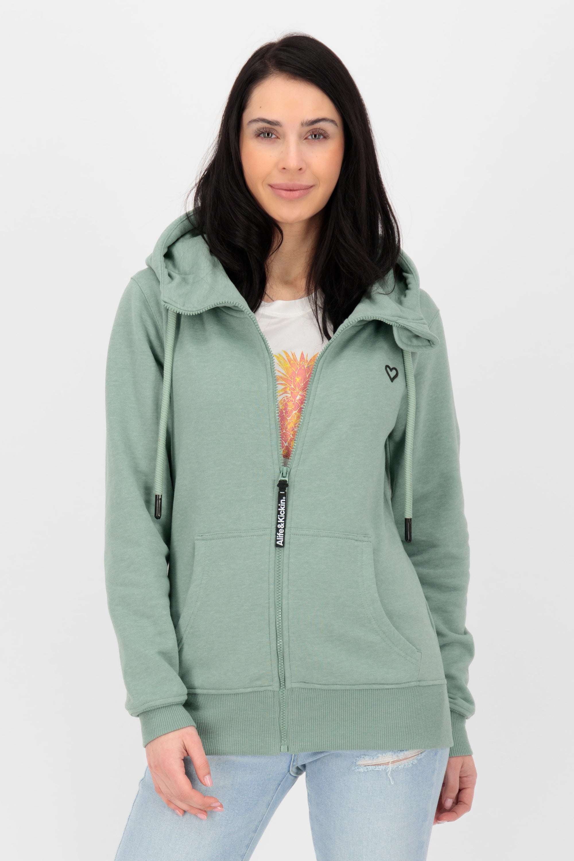 YasminAK A Hooded Sweat Jacket  Dunkelgrün