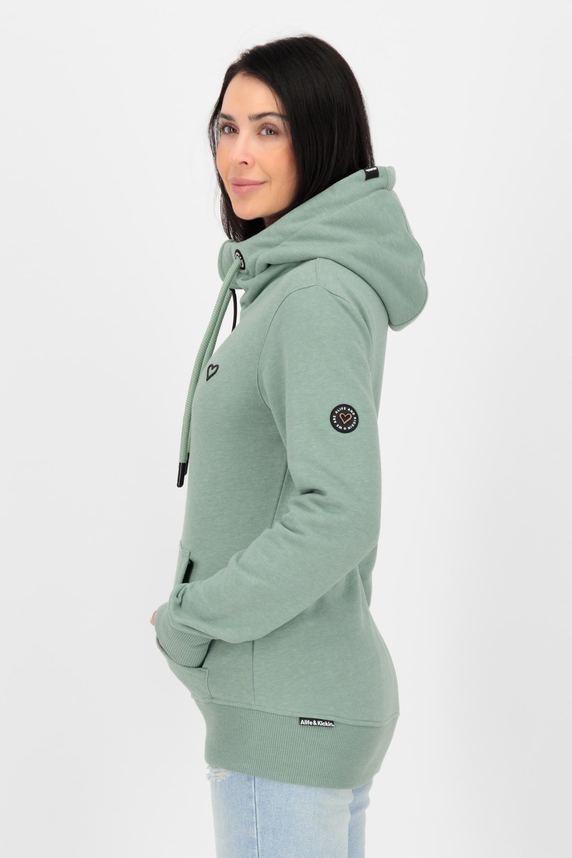 YasminAK A Hooded Sweat Jacket  Dunkelgrün