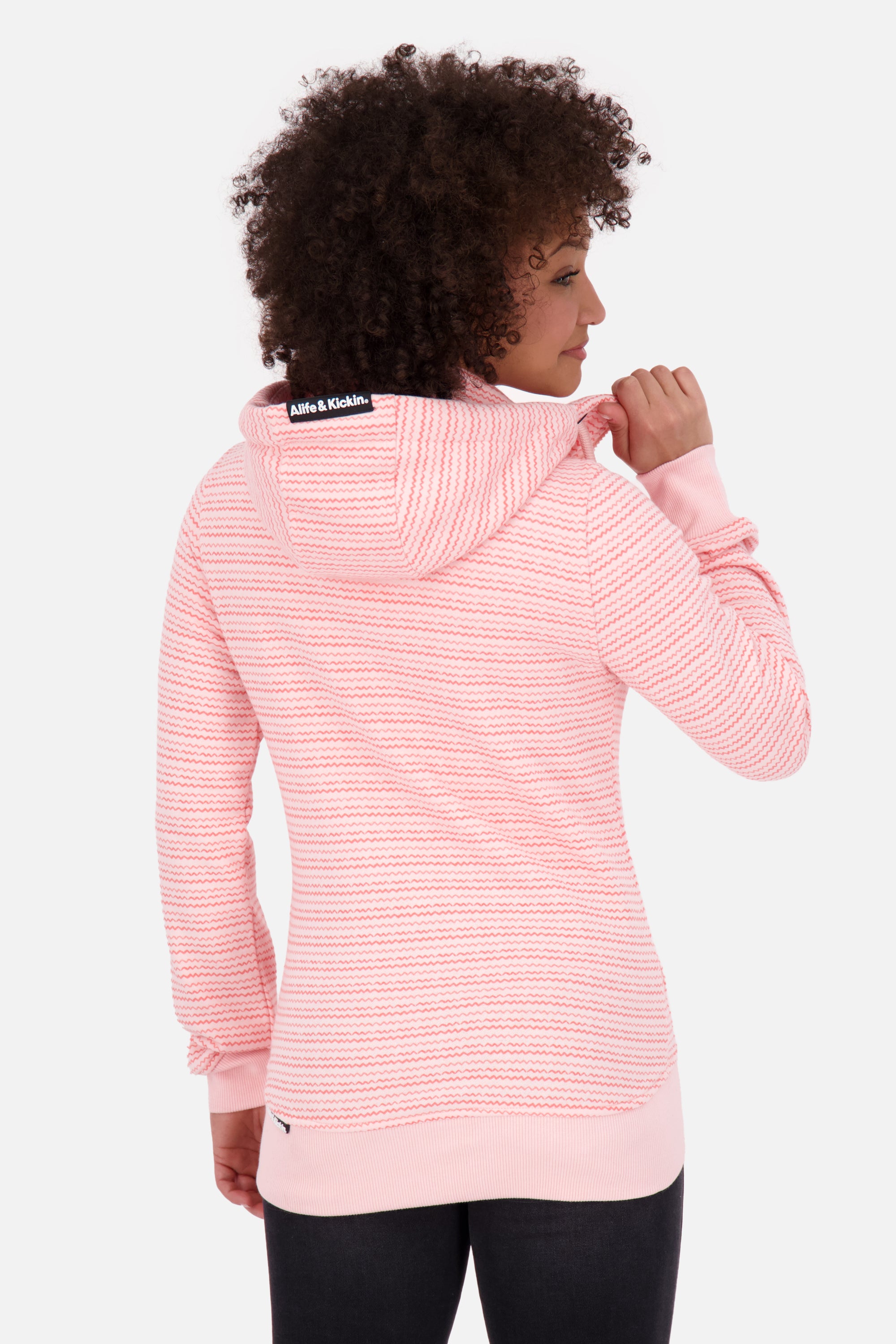 YasminAK B Sweatjacke Damen mit Muster Rosa