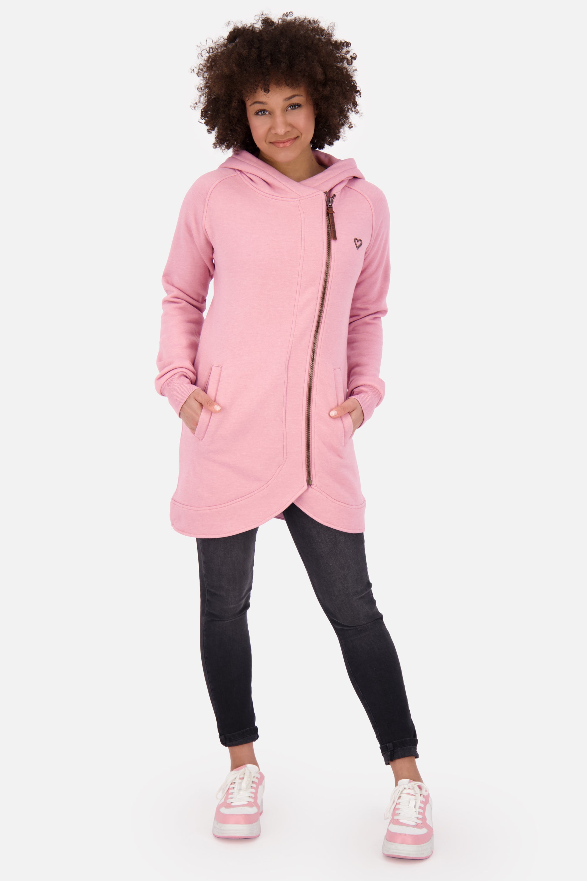 MaryAK lange Sweatjacke Damen Rosa