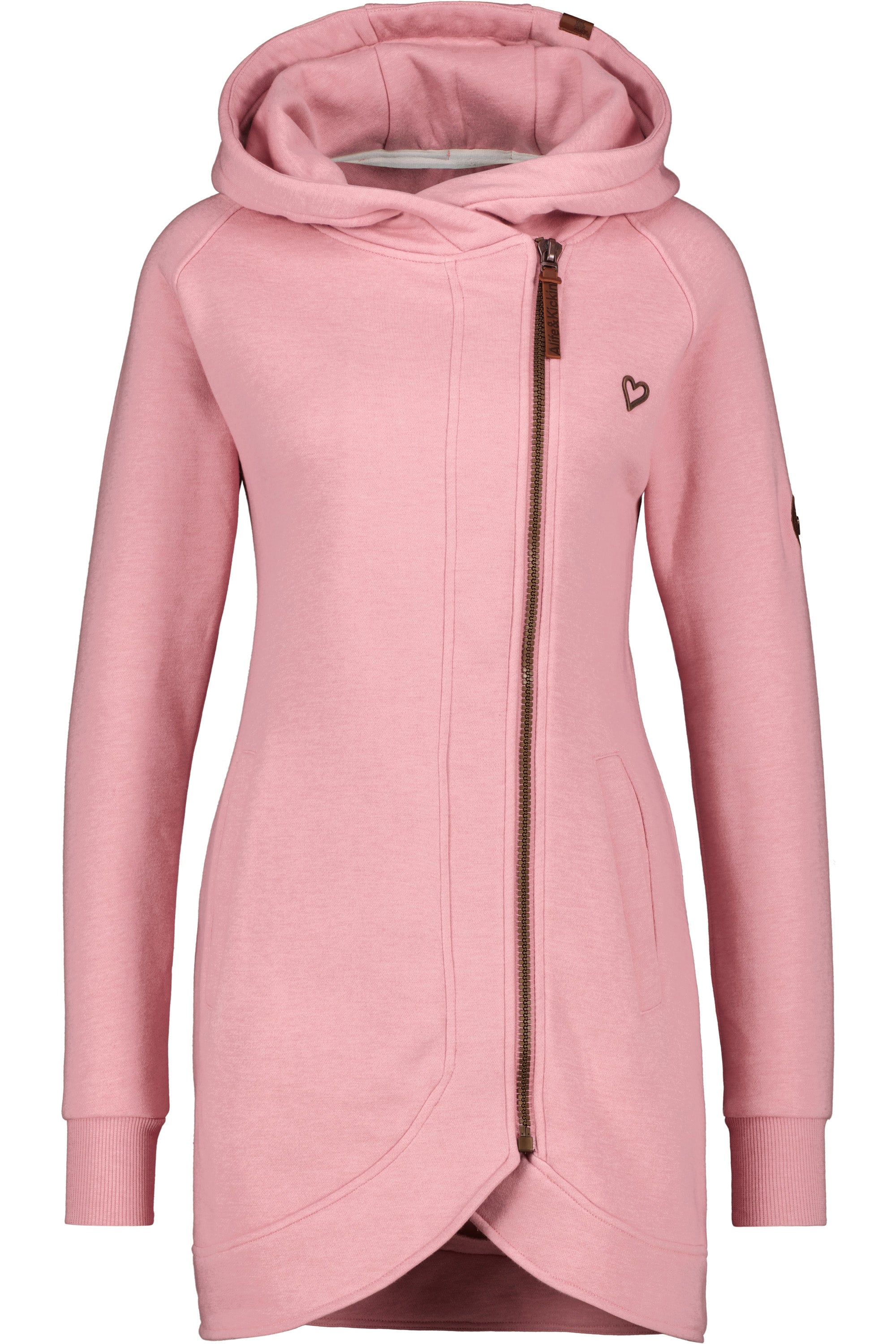 MaryAK lange Sweatjacke Damen Rosa